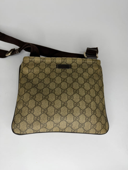 Gucci Beige GG Supreme Canvas Crossbody Bag