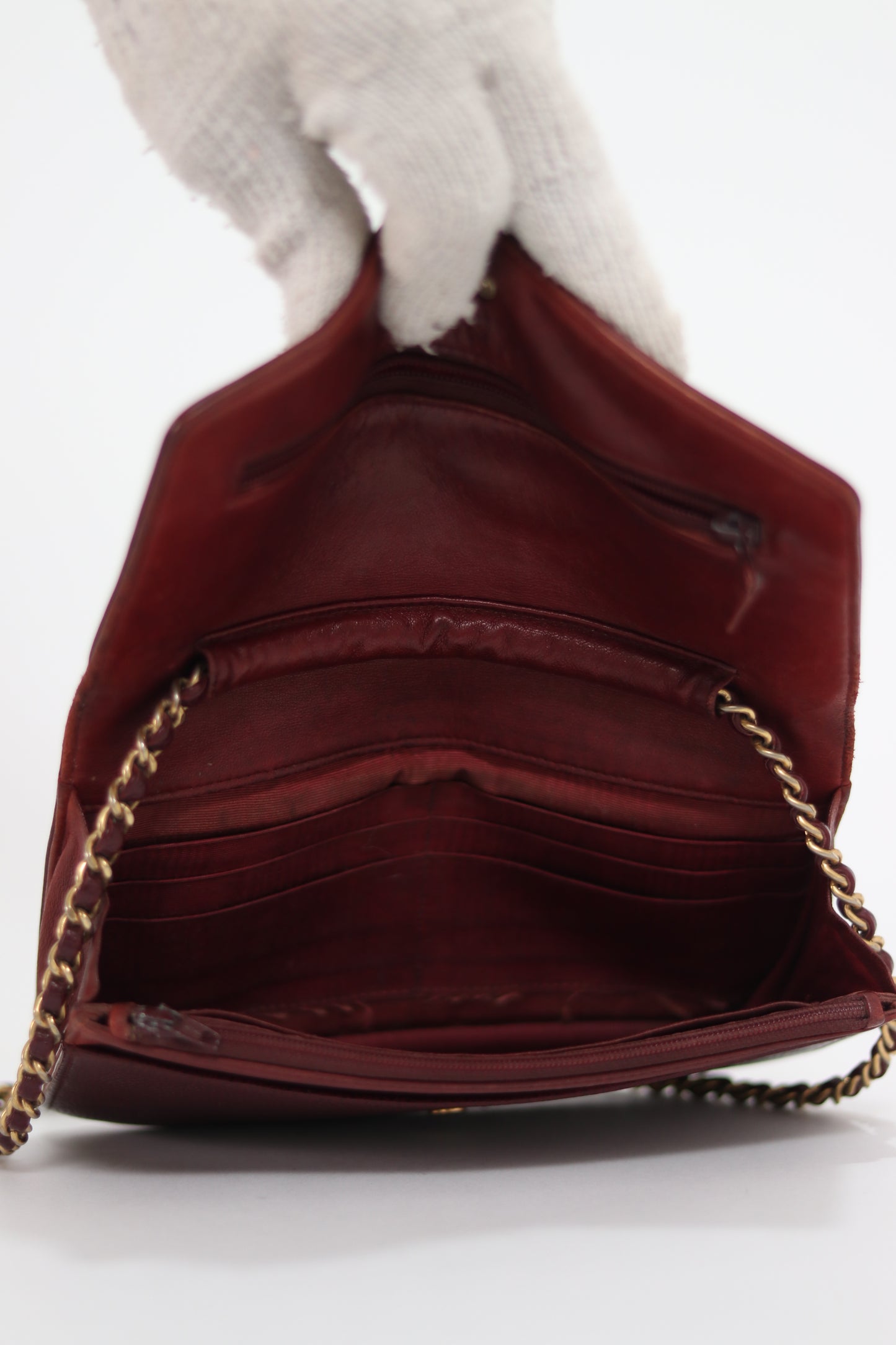 CHANEL
Burgundy Timeless Caviar Wallet-Clutch Bag
