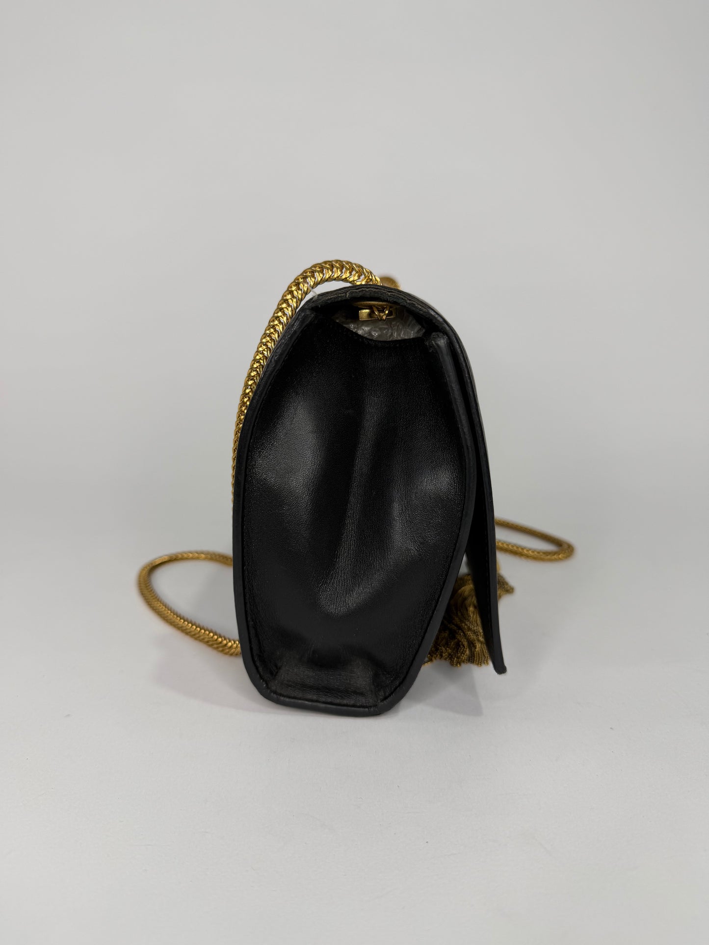 YVES SAINT LAURENT
Black Calfskin Leather Medium Kate Tassel Bag