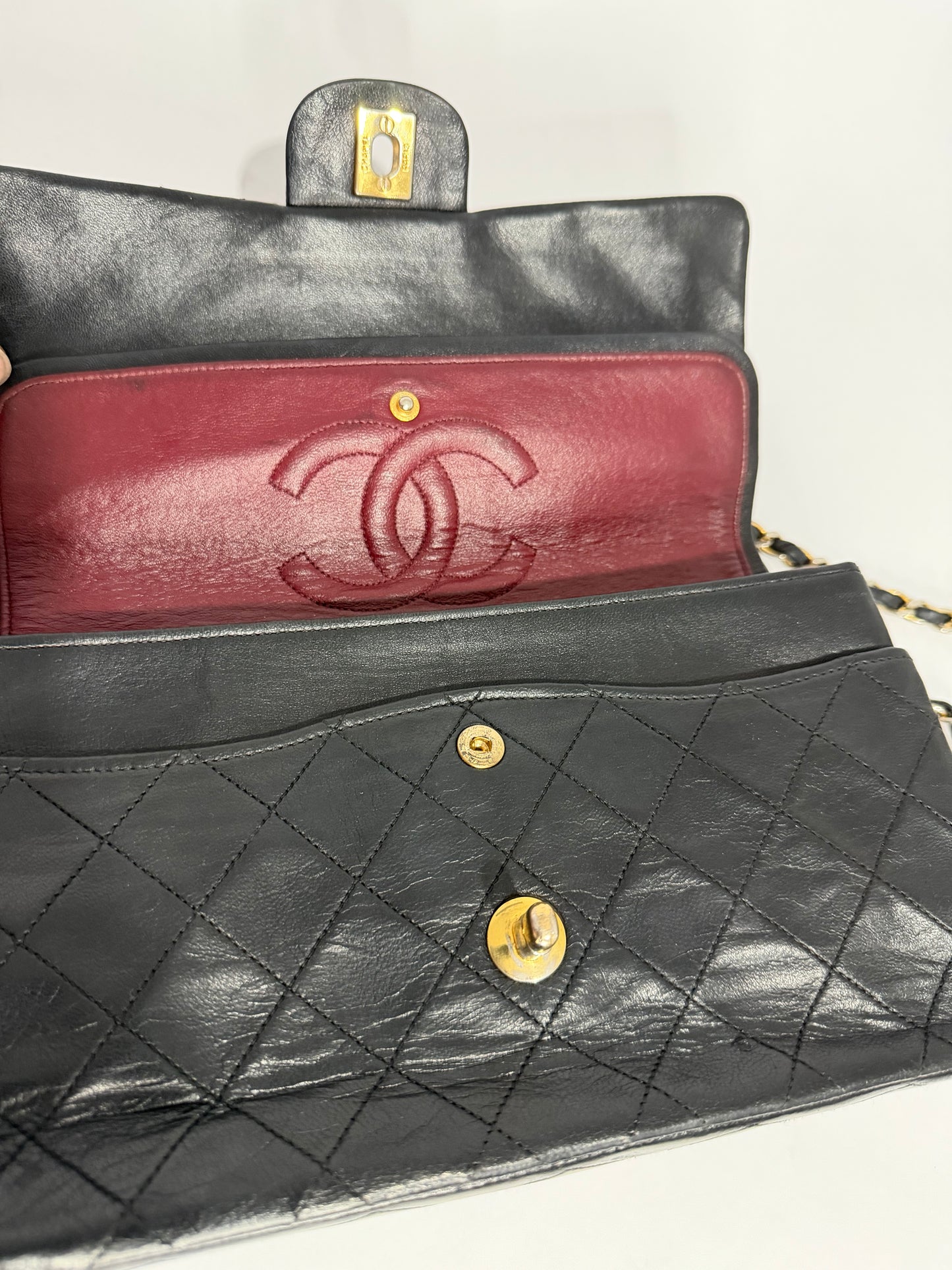 Chanel Black Vintage Lambskin Medium Classic Flap Bag