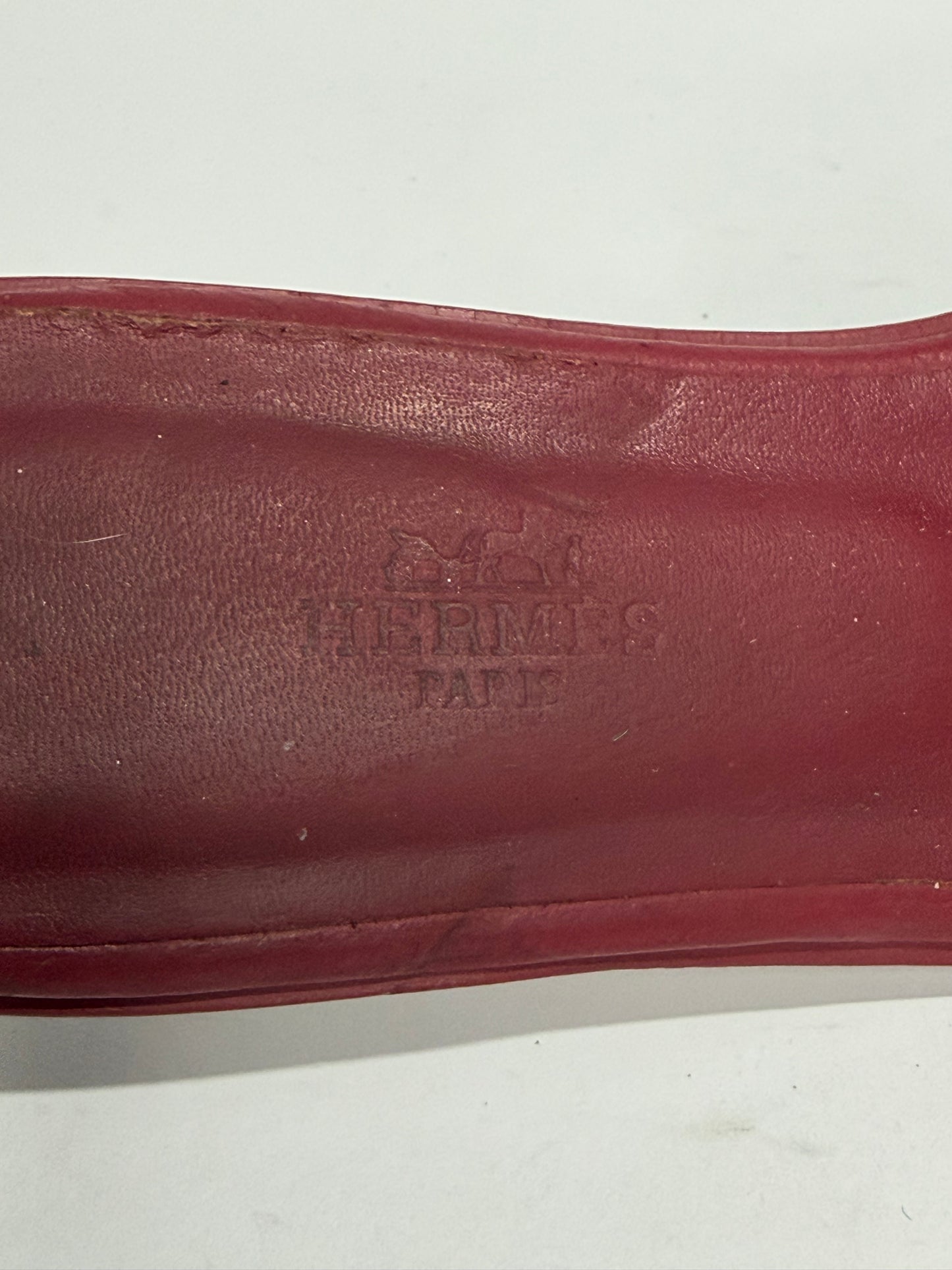 HERMES Pink Epsom Oran Sandals Size 39 EU/9 US / 6 UK