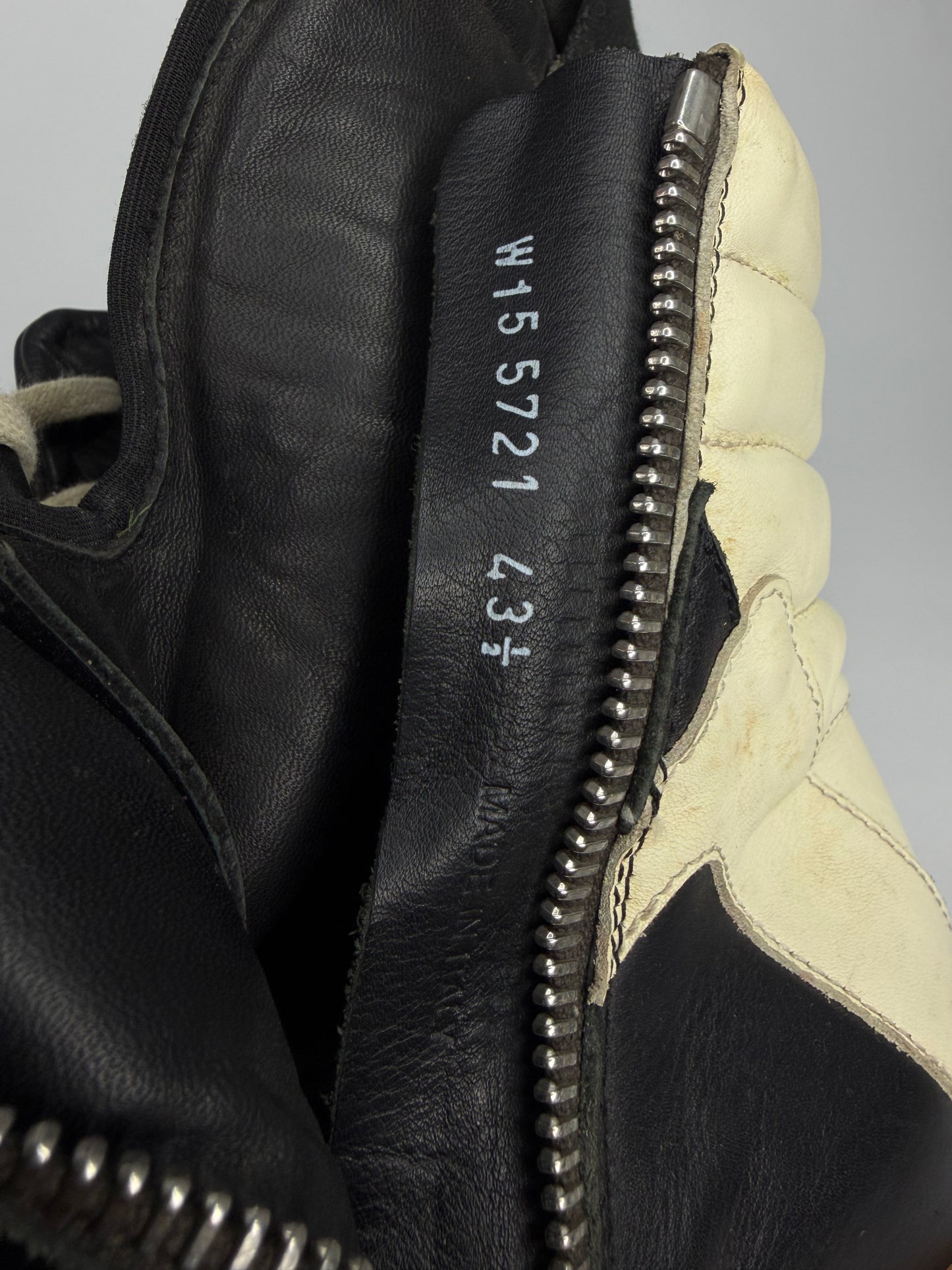 Rick Owens Black Leather Geobasket Sneakers Size 43.5 EU/ 9.5 UK/ 10.5 US