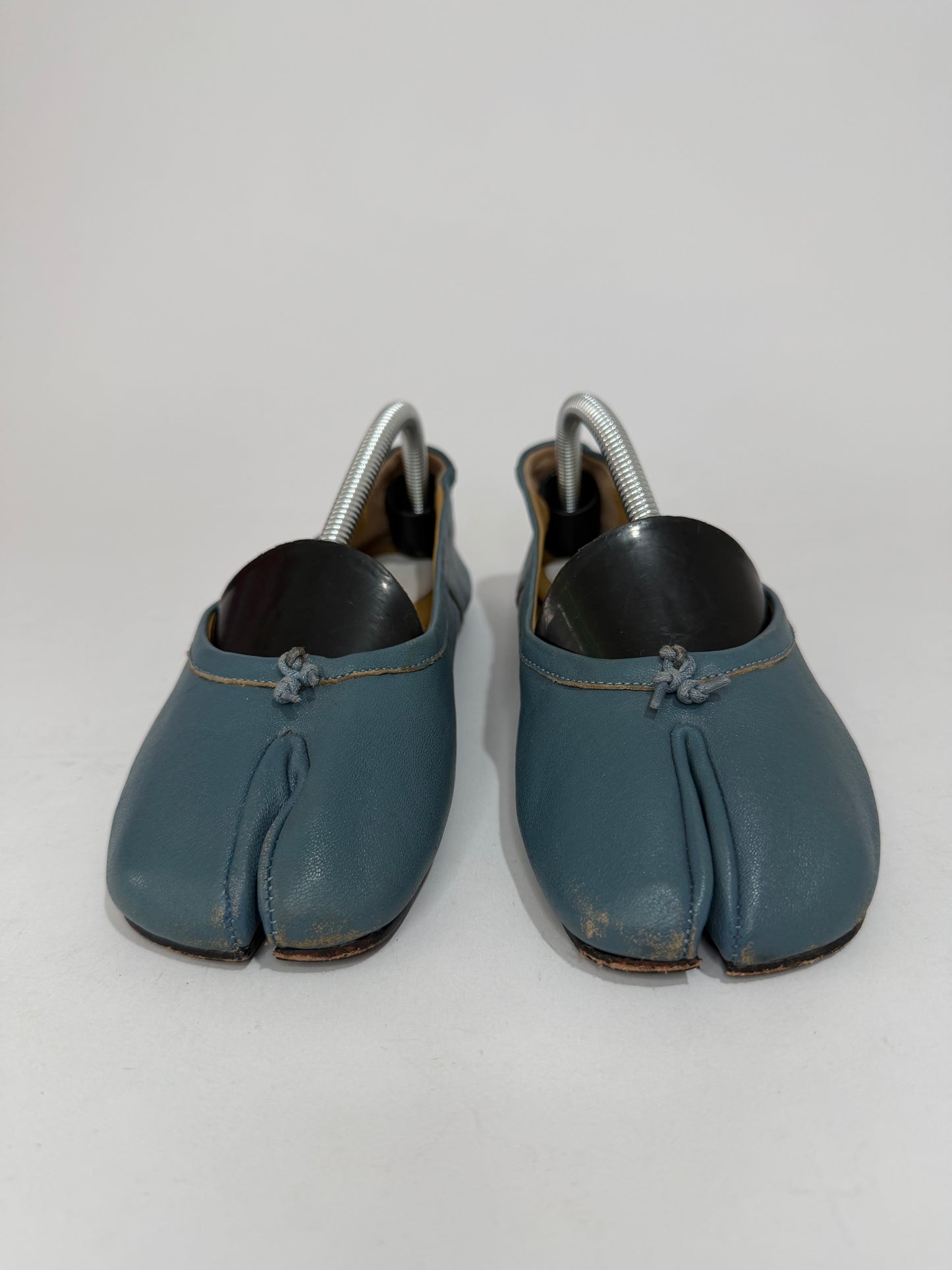 Maison Margiela Tabi Ballet Flats Blue Leather Split-Toe EU 35EU/ 5US