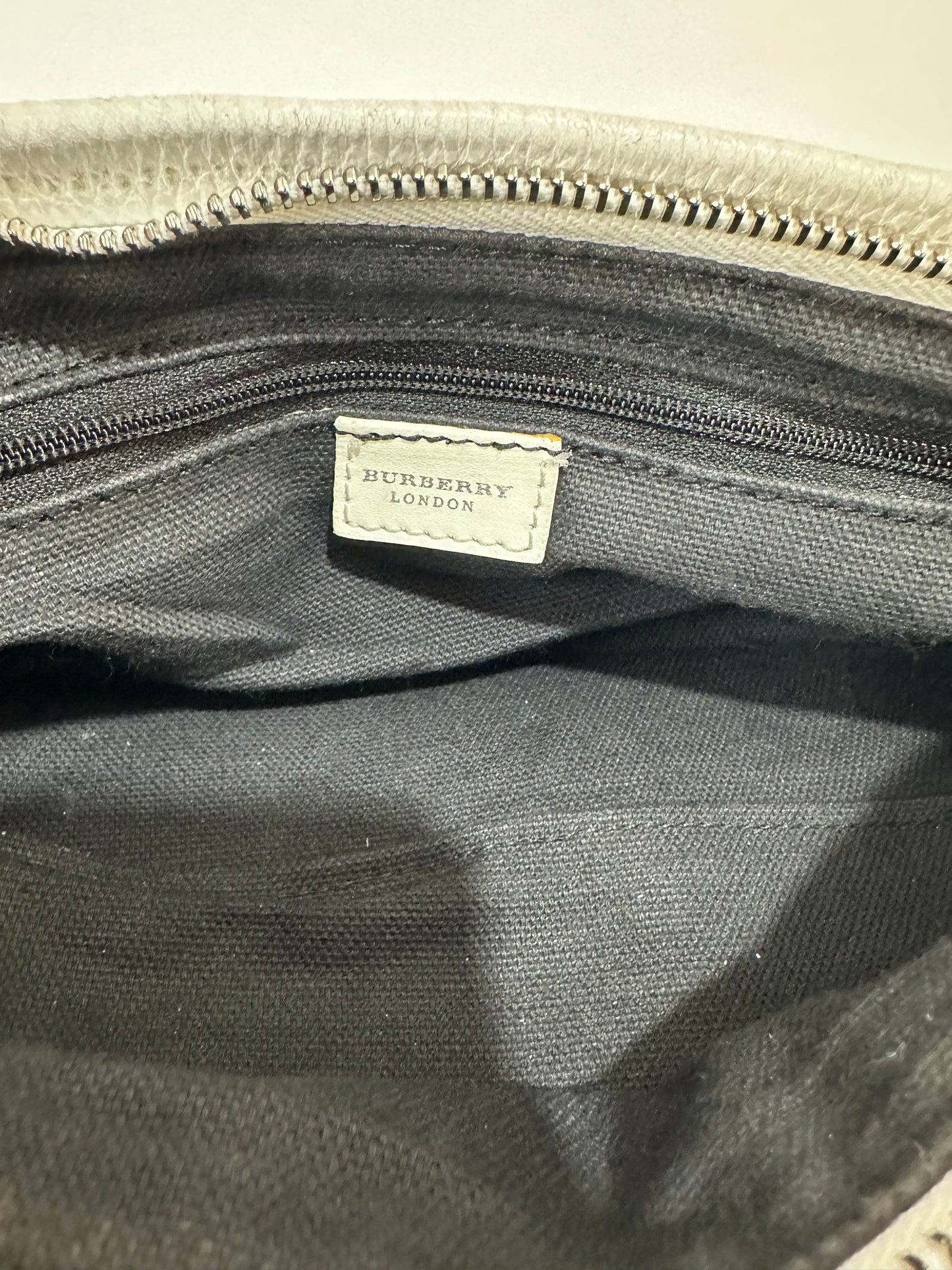 Burberry white Leather Top handle Bag