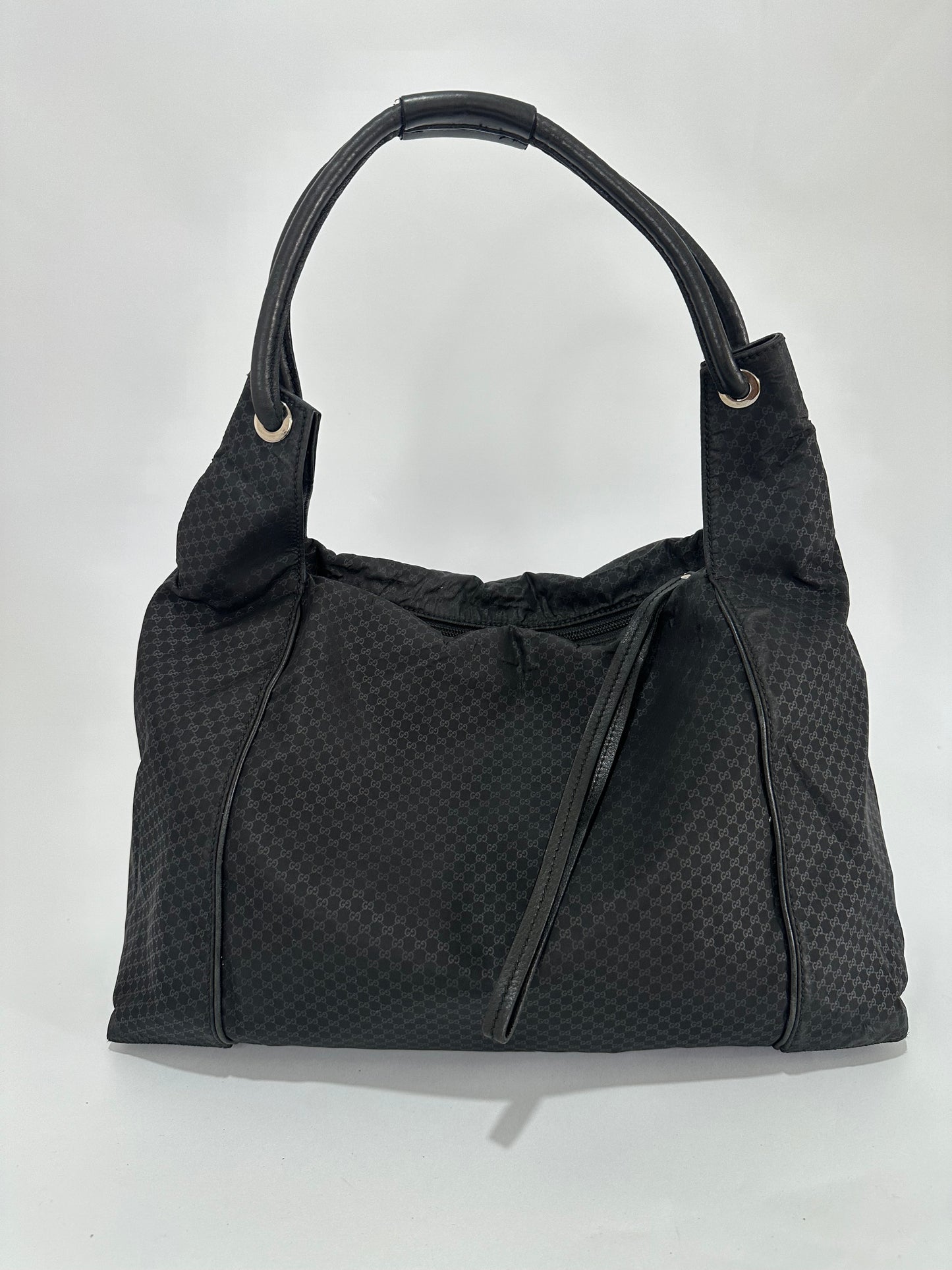 GUCCI Black Diamante Nylon Shoulder Bag