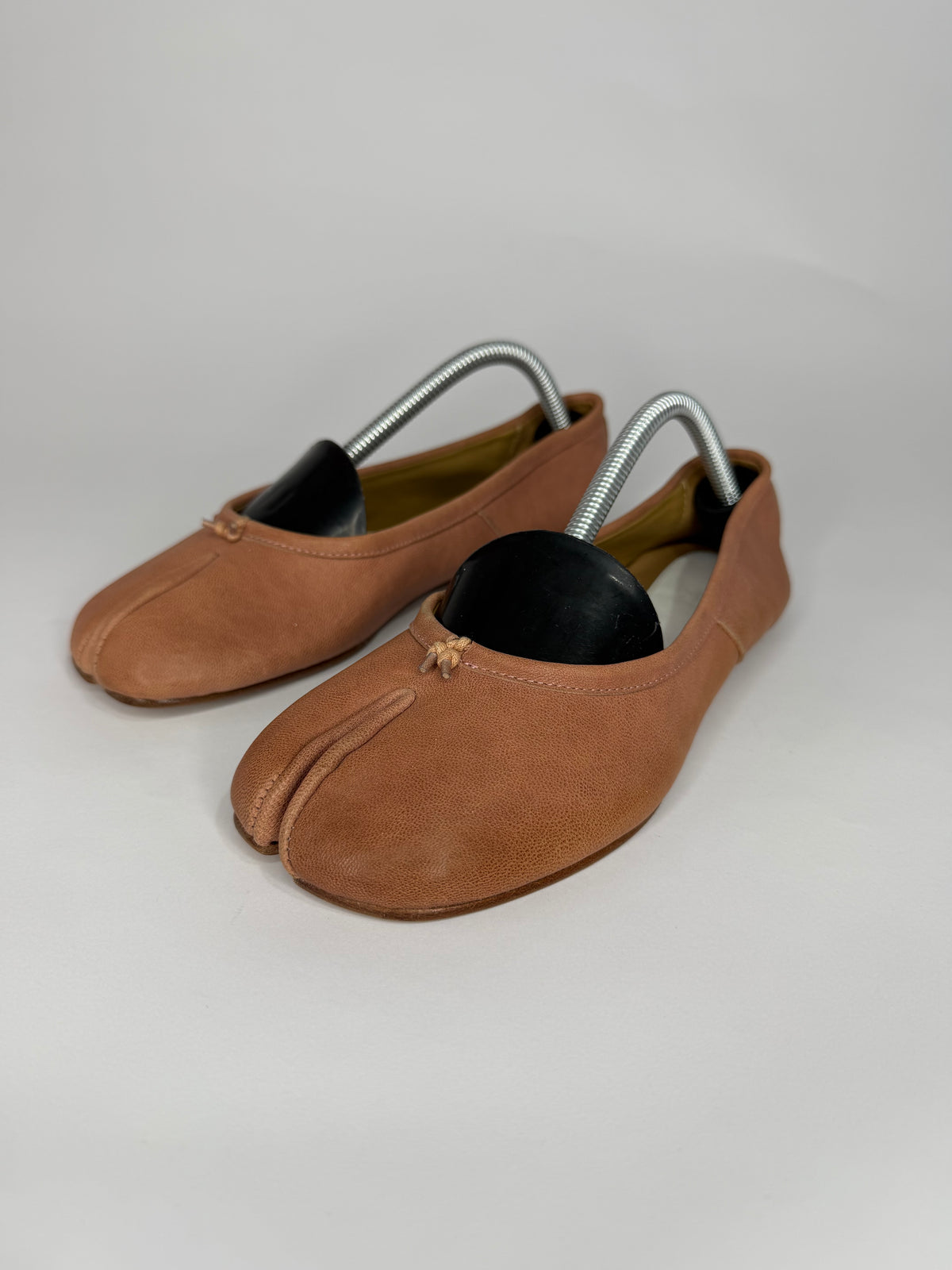 Maison Margiela Tabi Ballet Flats Brown Leather Split-Toe EU 36 / 6 US/ 3 UK