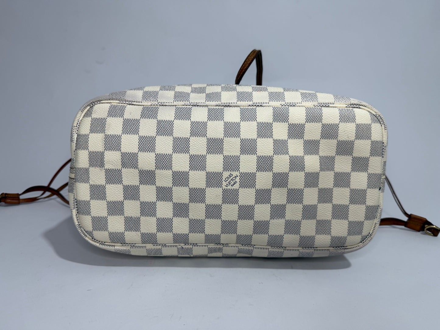Louis Vuitton White Damier Azur Canvas Neverfull MM Tote Bag