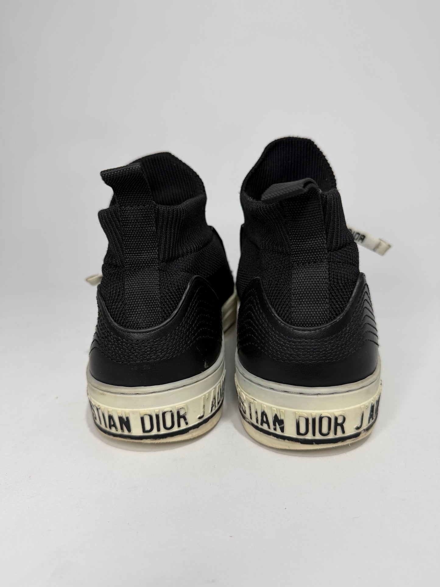 Dior Black Knit Fabric and Leather Walk'n'Dior Sock Sneakers Size 37 EU/ 7 US