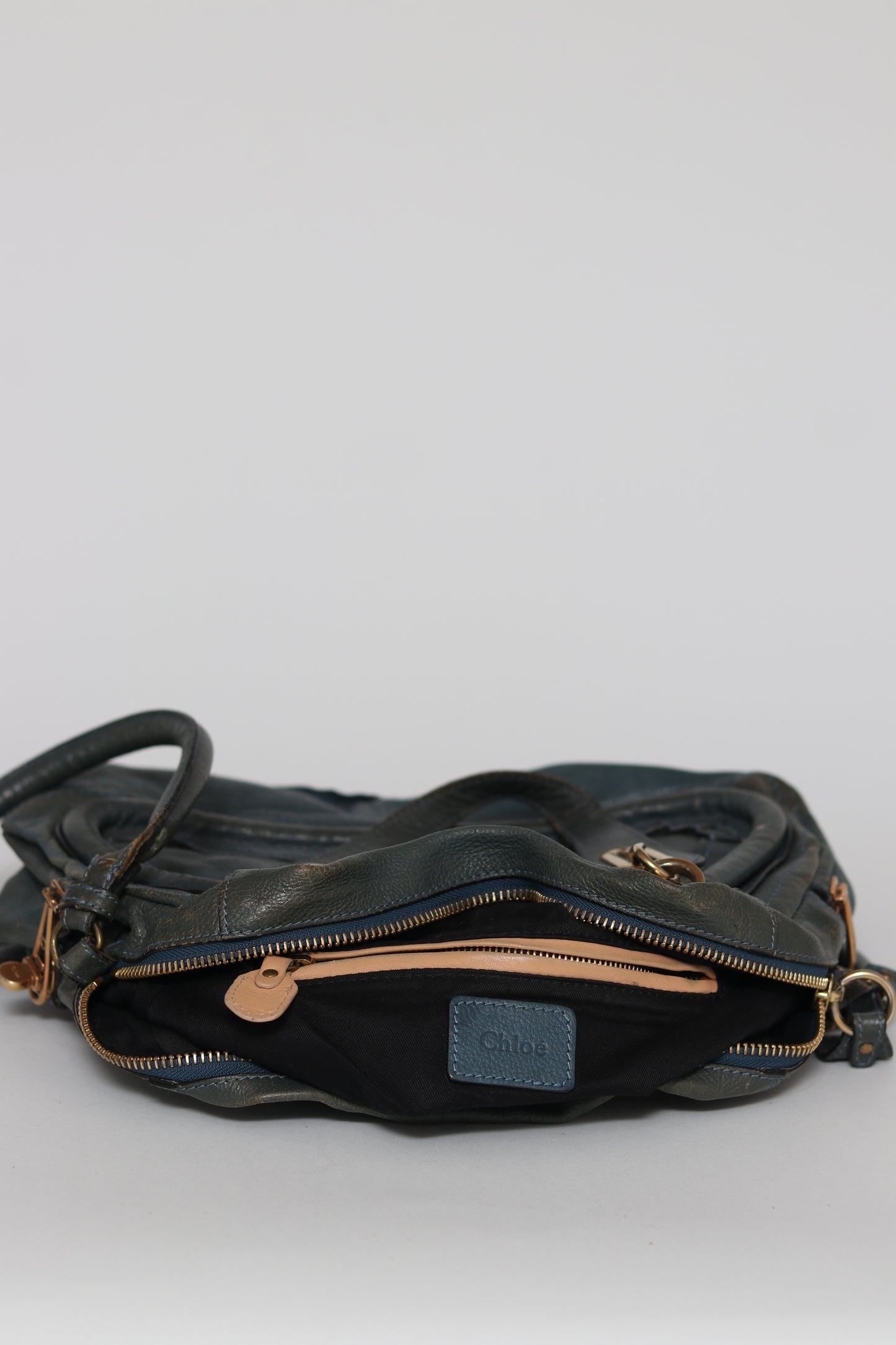 Chloe Green Leather Medium Paraty Shoulder Bag