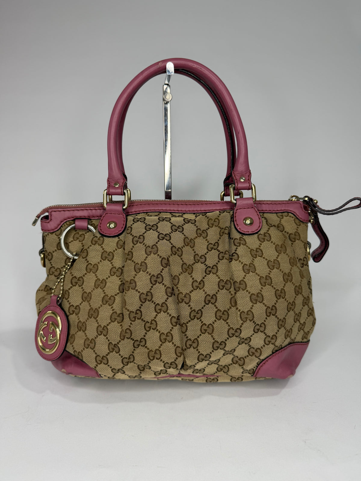Gucci
GG Canvas and Leather Sukey Bag