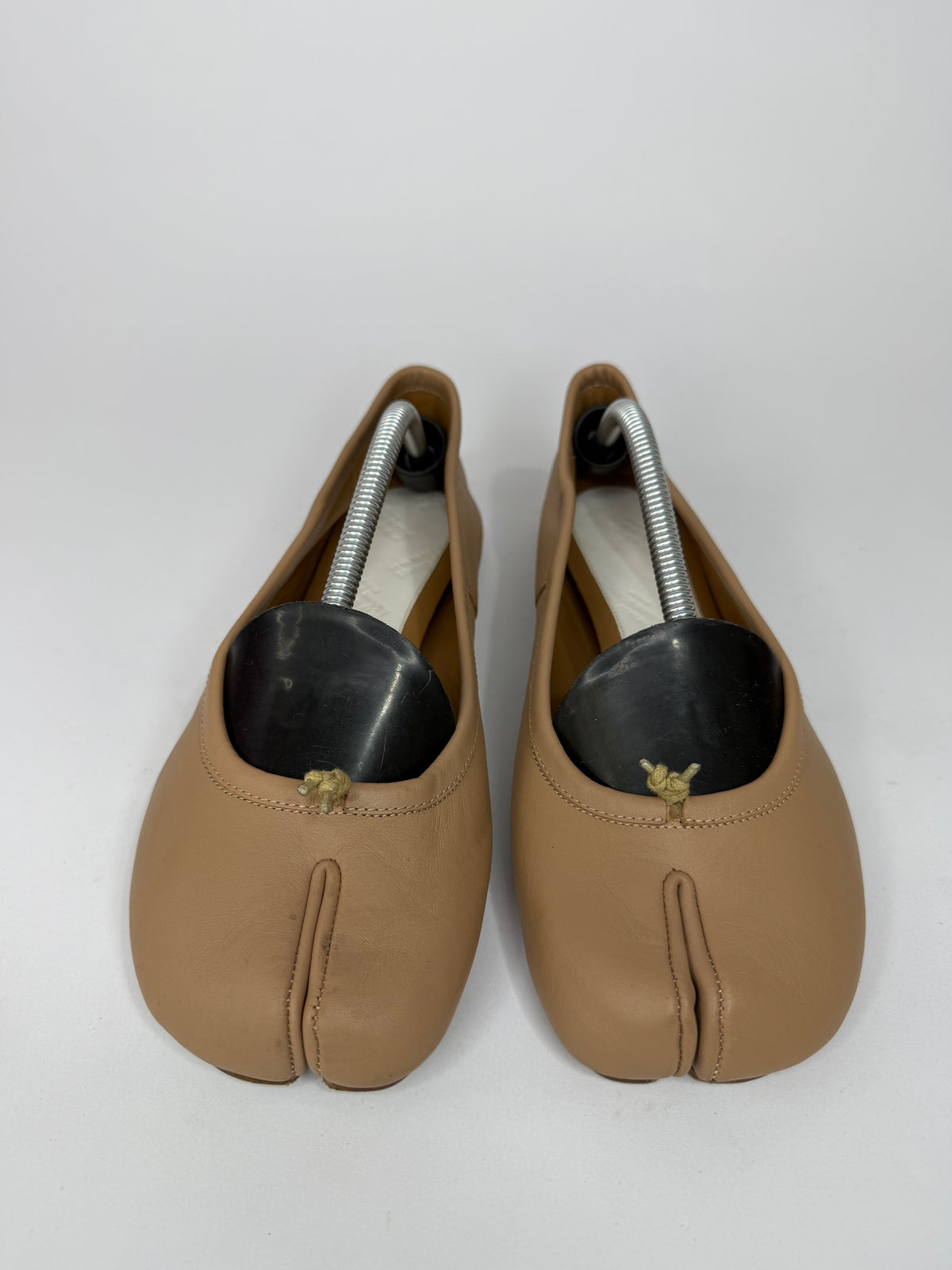 Maison Margiela Tabi Ballet Flats Brown Leather Split-Toe EU 39