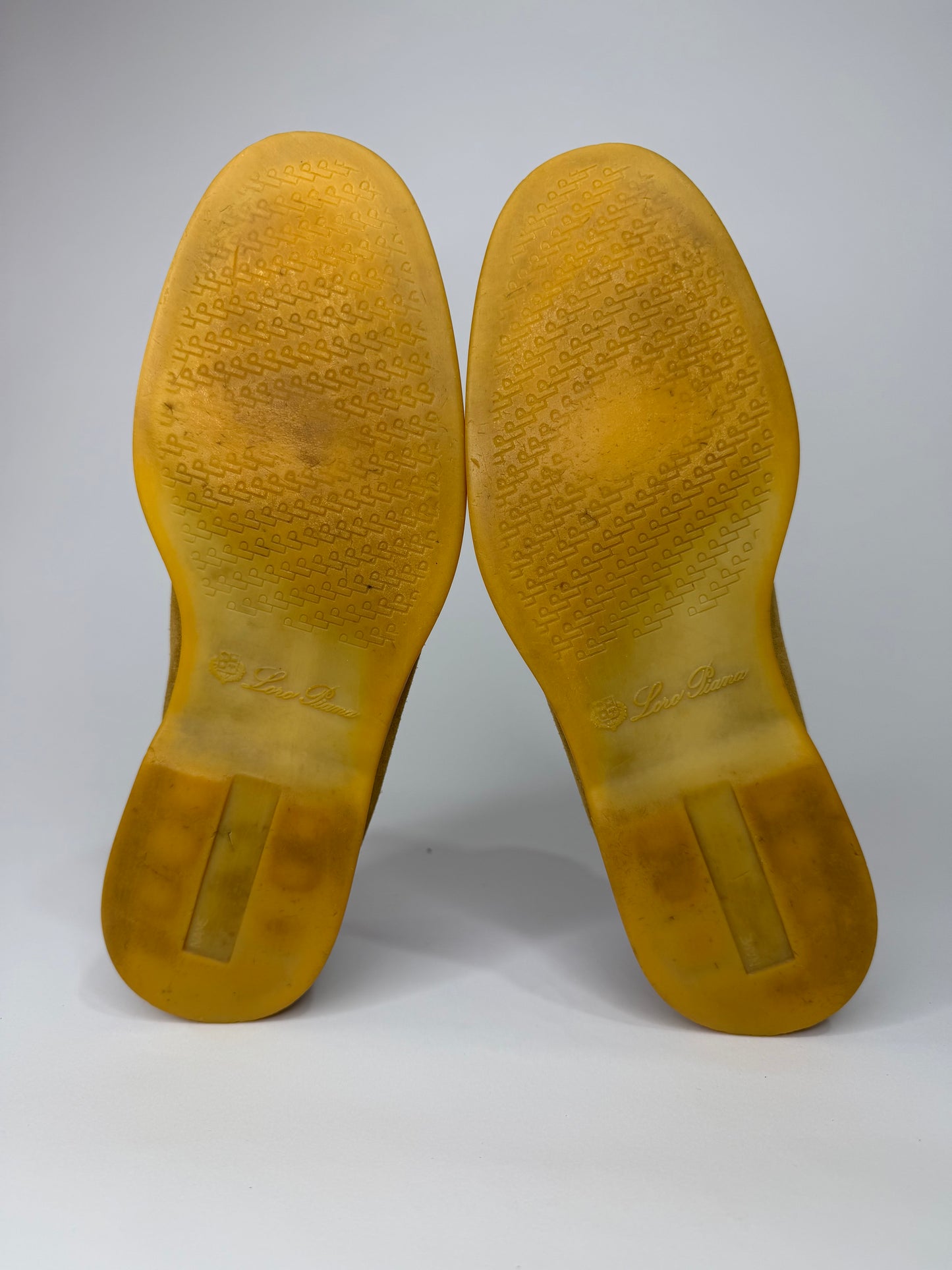 Loro Piana Mustard Suede Summer Walk Slip-On Loafers Size 41.5 EU/ 8.5 US