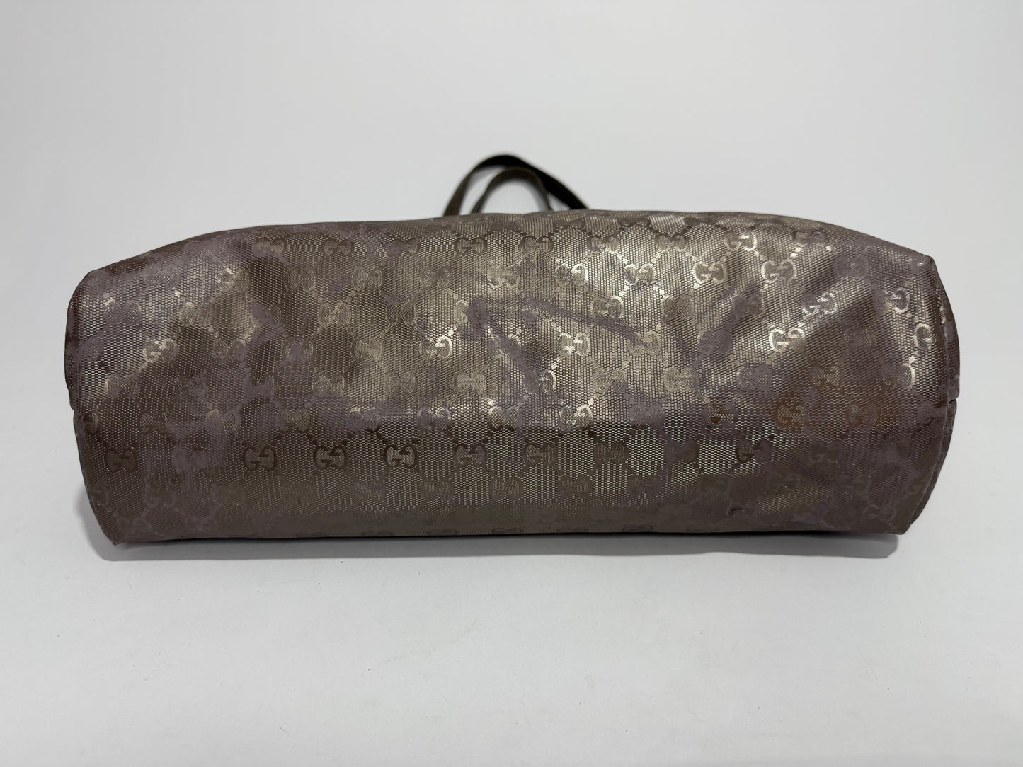 Gucci Gunmetal GG Coated Canvas Medium Imprime Tote