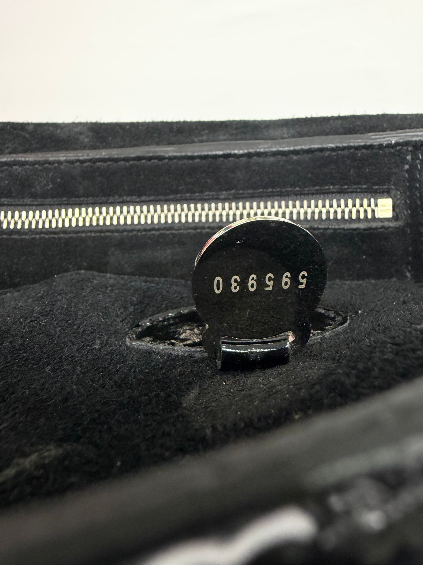 MULBERRY
Black Patent Leather Bayswater Bag