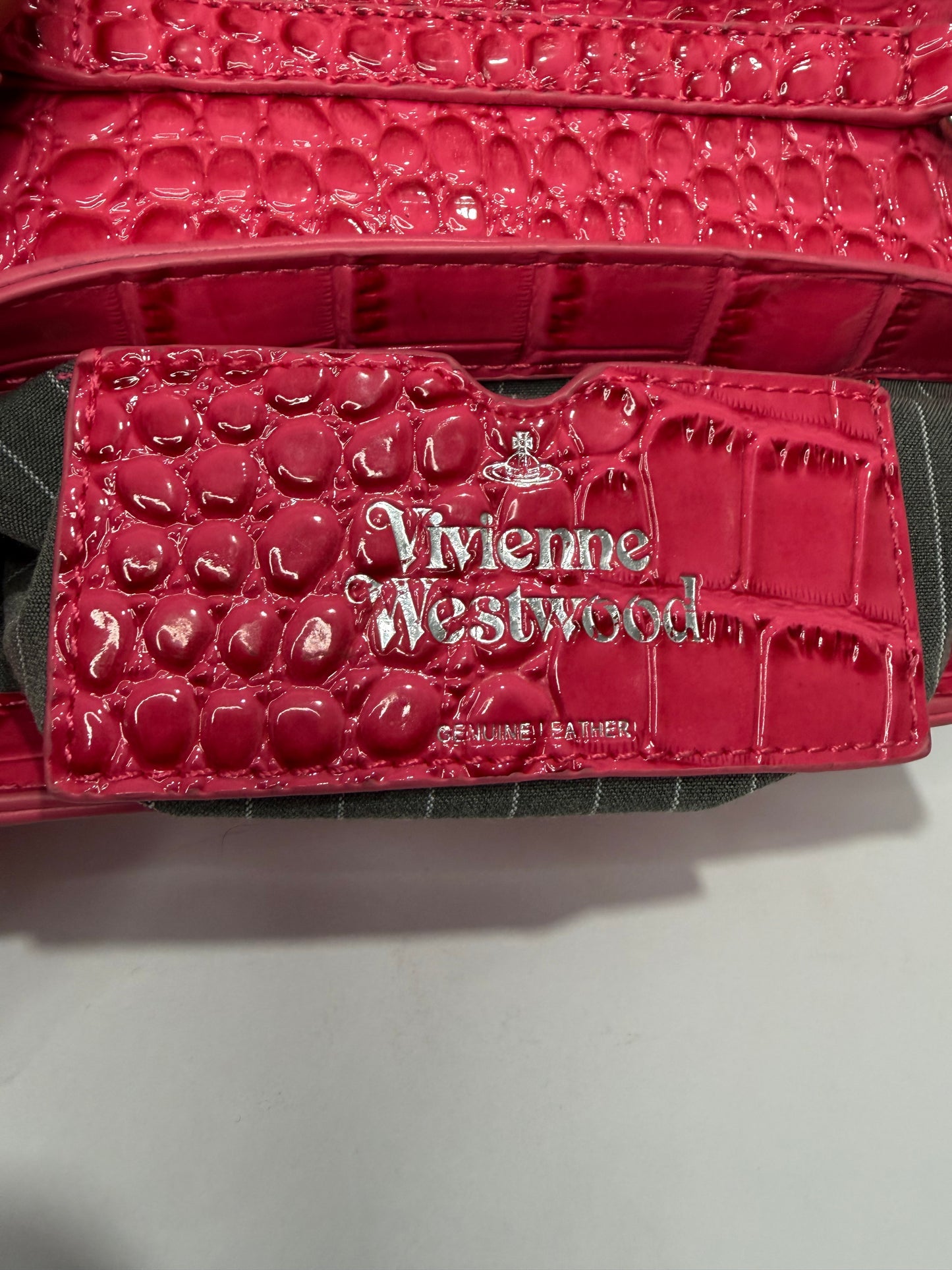Vivienne Westwood Pink Small Patent Leather Hazel Top-Handle Bag