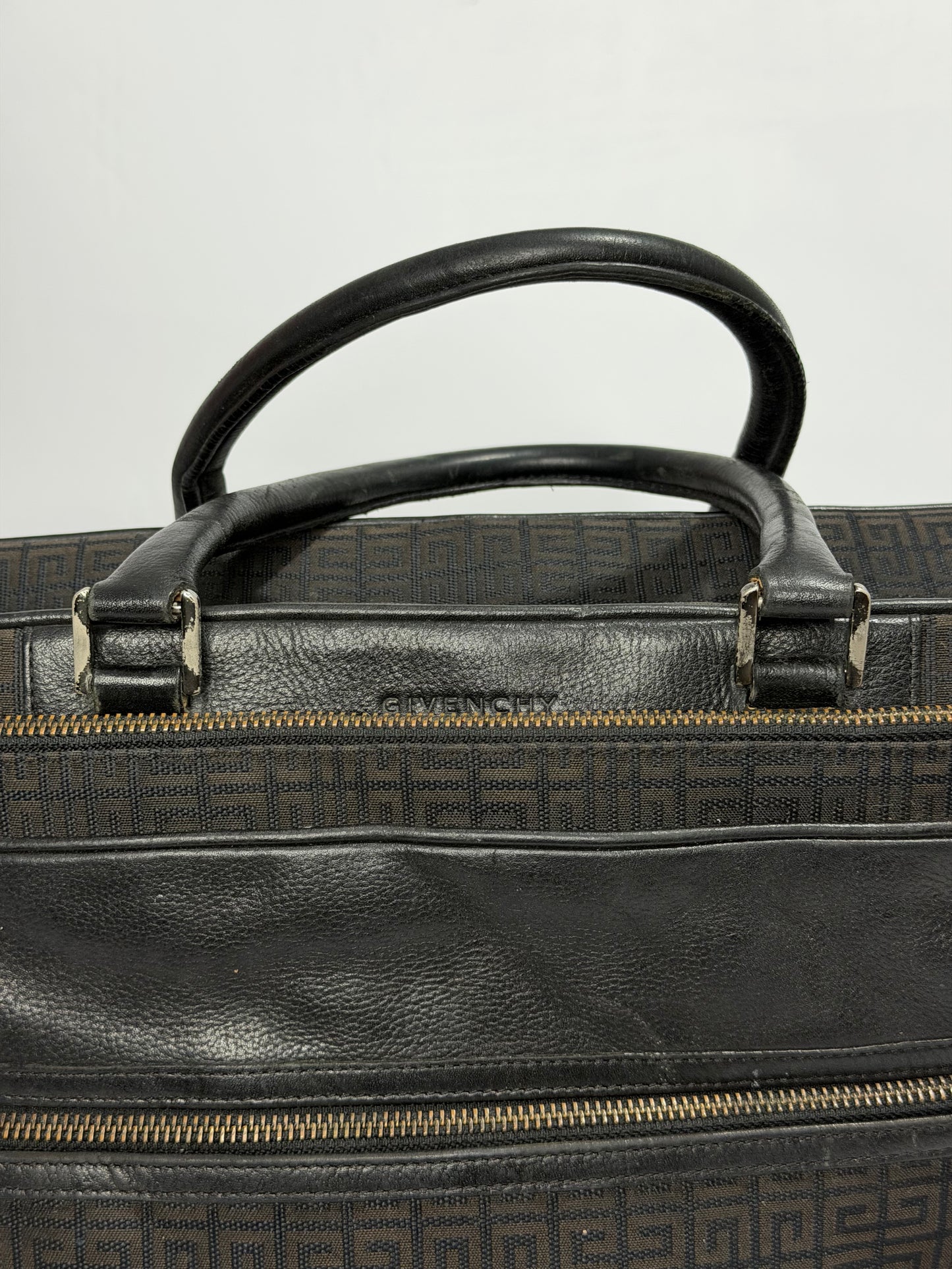 Vintage Givenchy Monogram Travel Boston Bag / Large Weekender Duffel