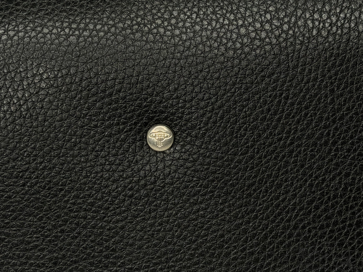 VIVIENNE WESTWOOD Black Leather Large Yasmine Tote