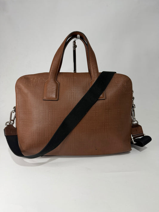 Loewe Brown Leather Goya Thin Briefcase