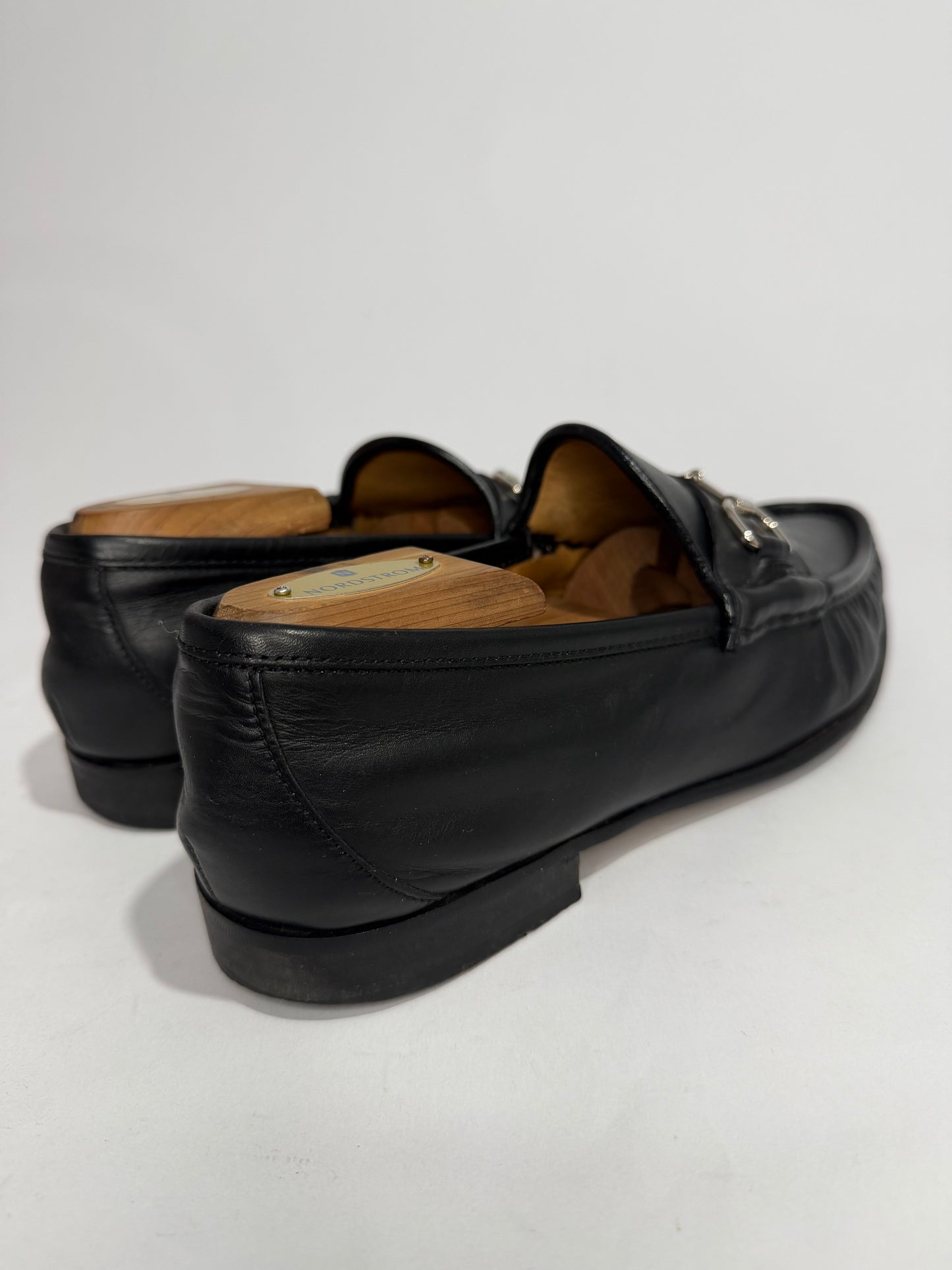 Gucci Black Leather Horsebit Slip On Loafers Size 8 UK/ 9US