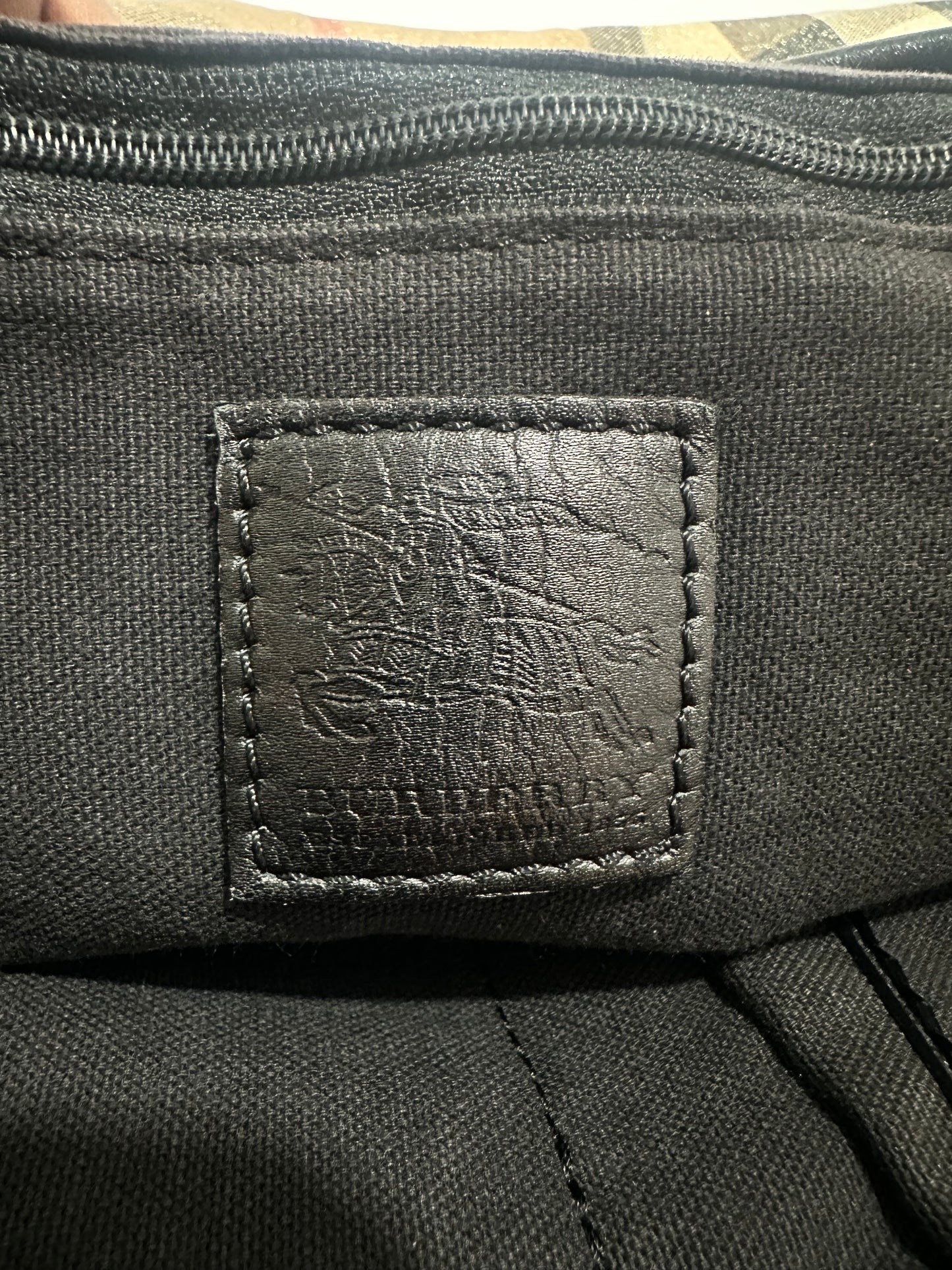 Burberry Black/Beige Shimmery Nova Check Canvas and Leather Trim Tote