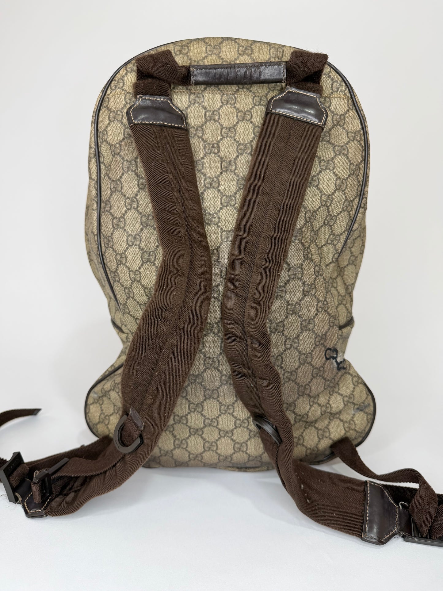 Gucci Beige/Brown GG Supreme Canvas Interlocking G Backpack