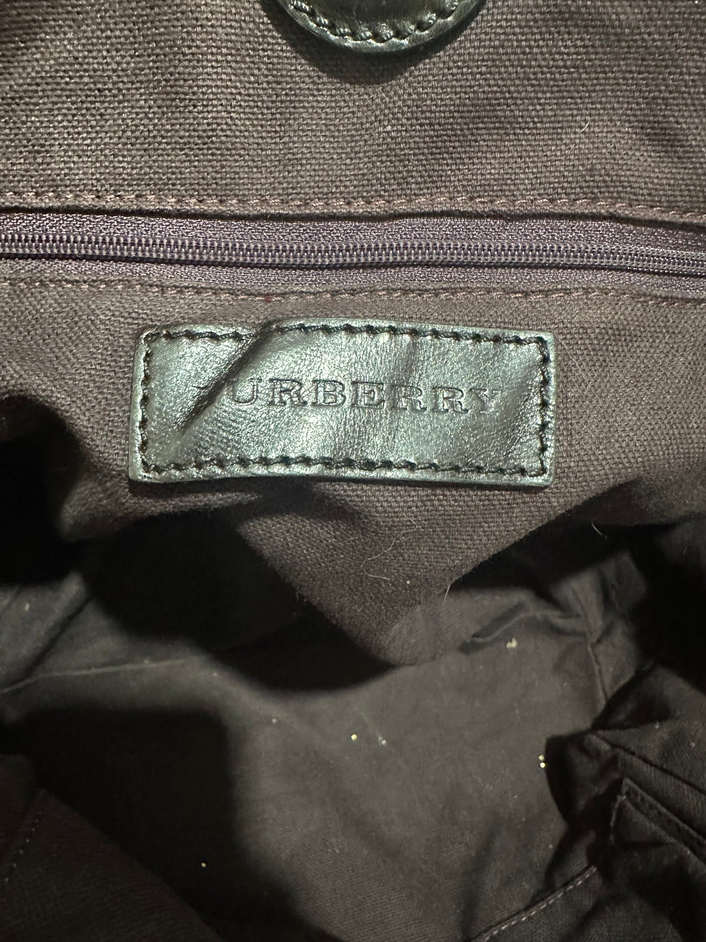 Burberry Beige Brown Haymarket Coated Canvas and Suede Canterbury Tote