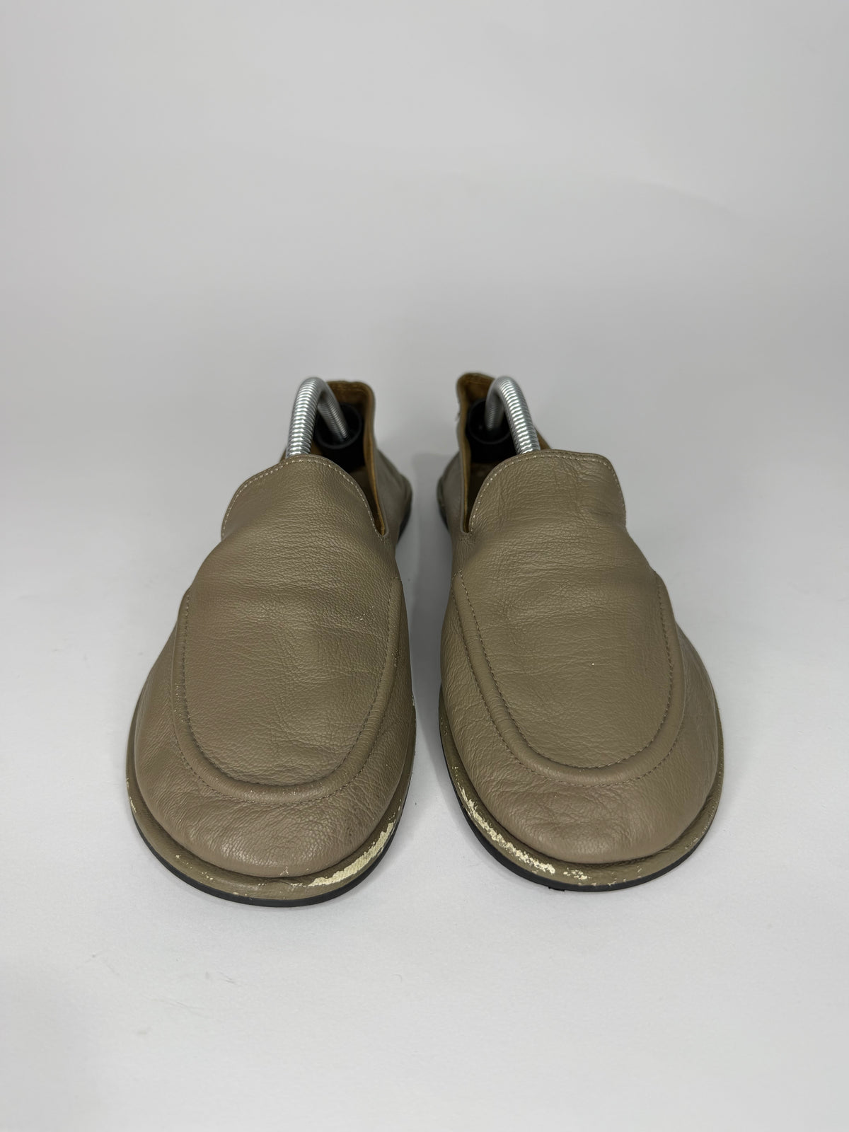 The Row Grey Leather Canal Loafers Size 36 EU/ 6 US / 3 UK