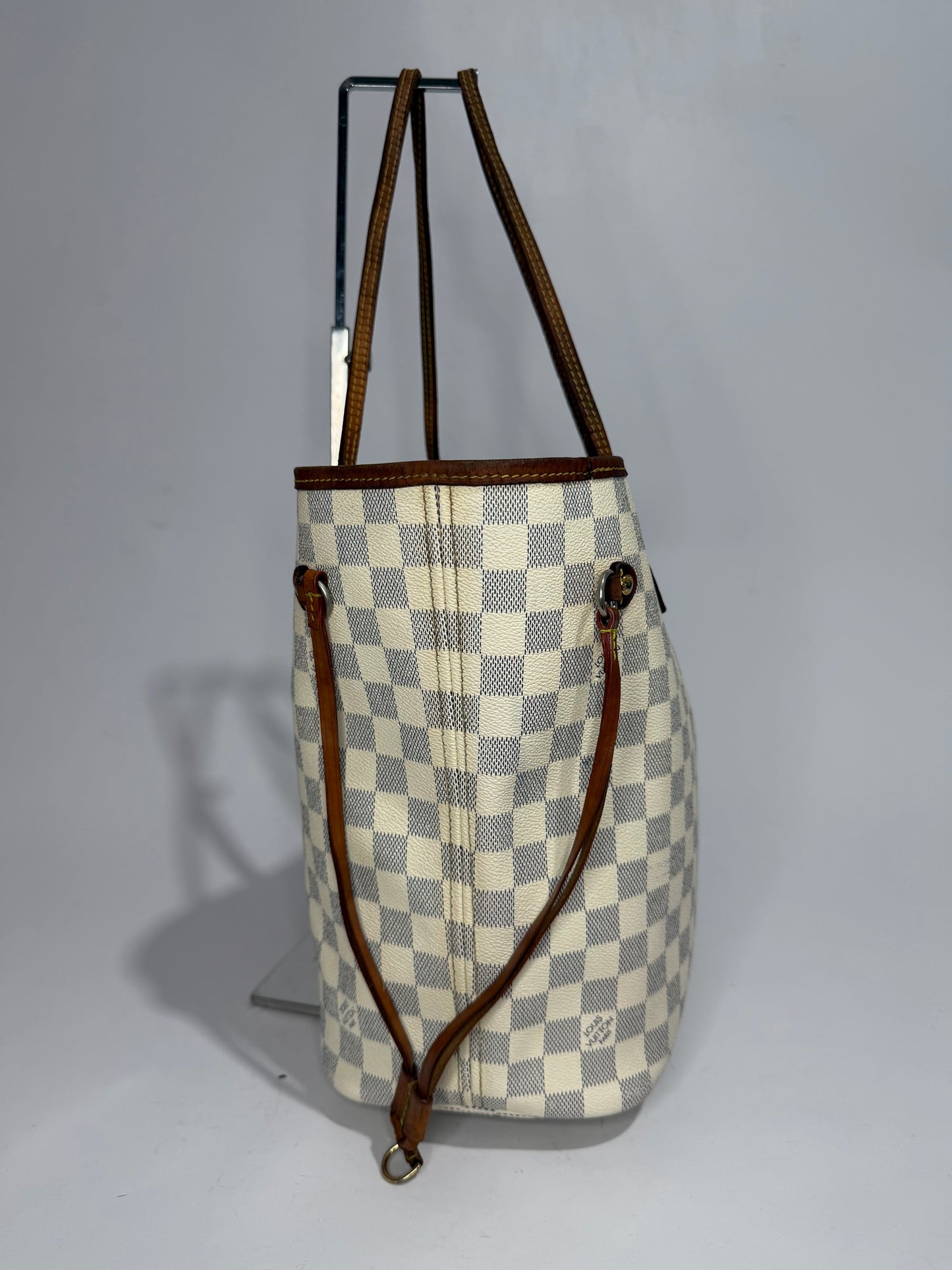 Louis Vuitton White Damier Azur Canvas Neverfull MM Tote Bag