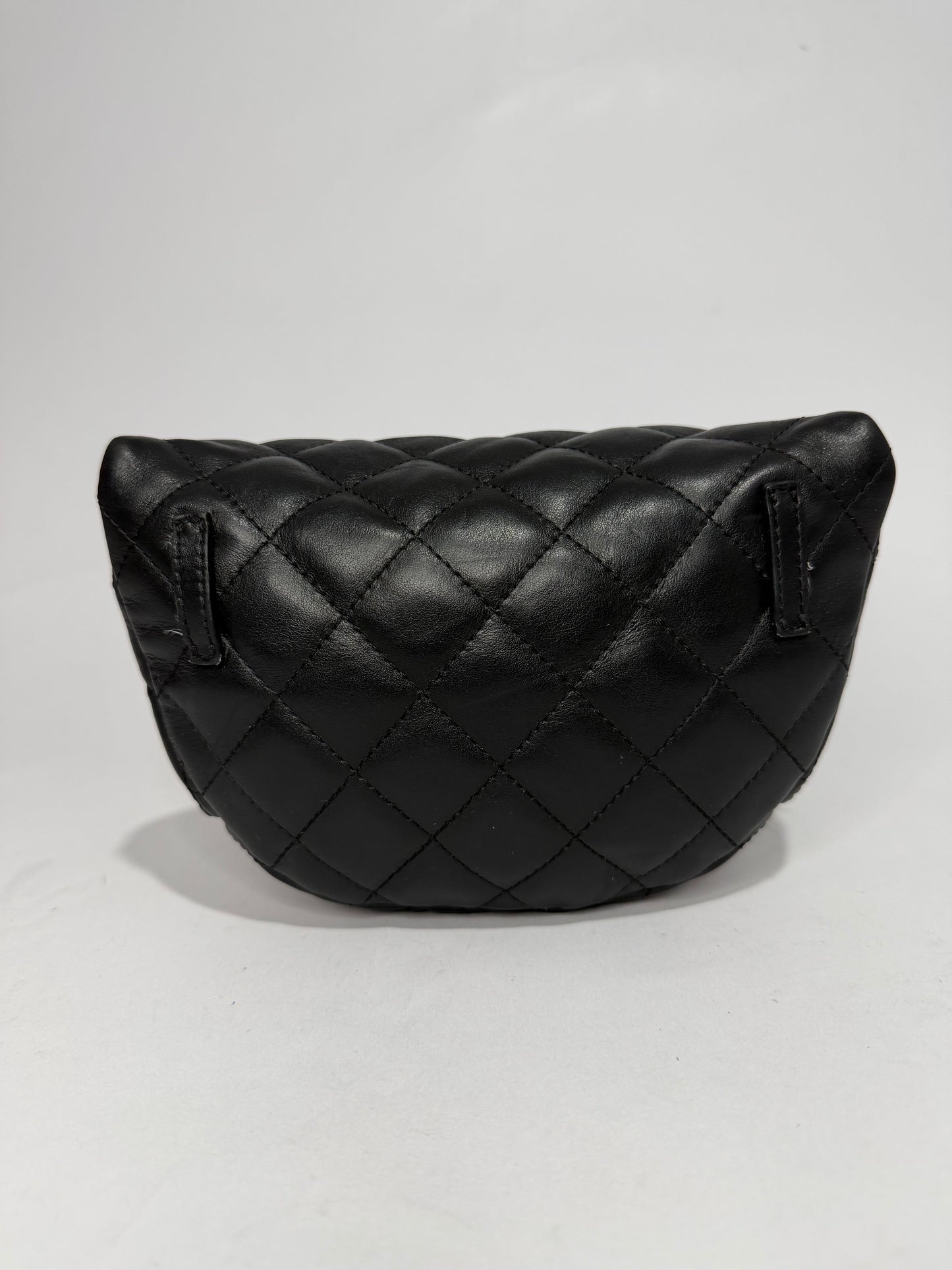 CHANEL
Calfskin Quilted Waist Belt Bag Black