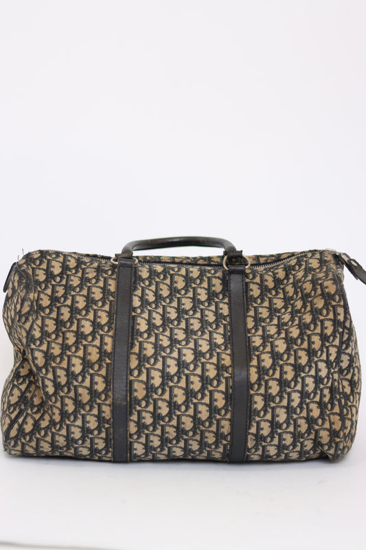 VINTAGE CHRISTIAN DIOR 
Monogram Duffle Navy Blue