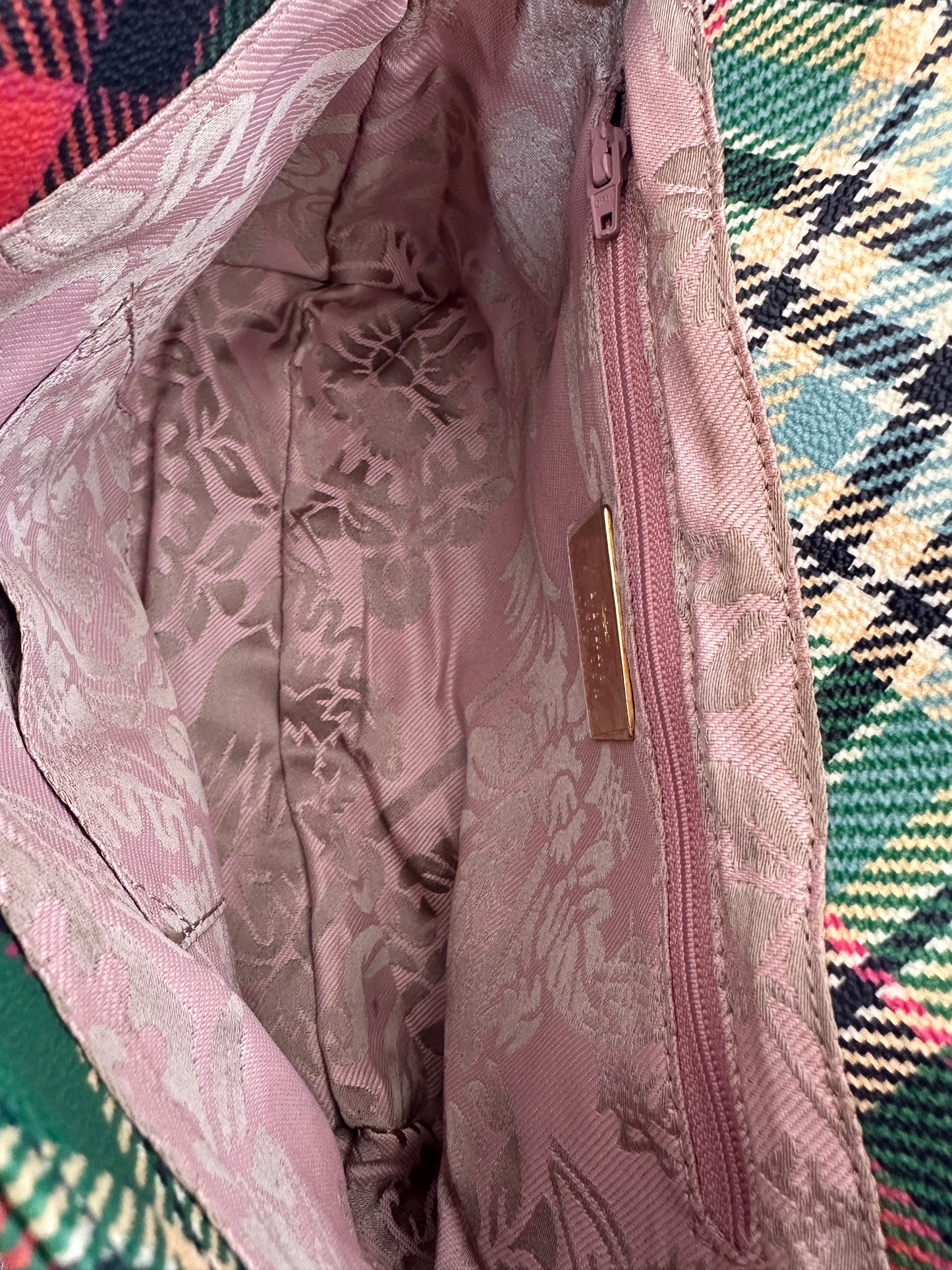 Vivienne Westwood leather Plaid Canvas Crossbody Bag