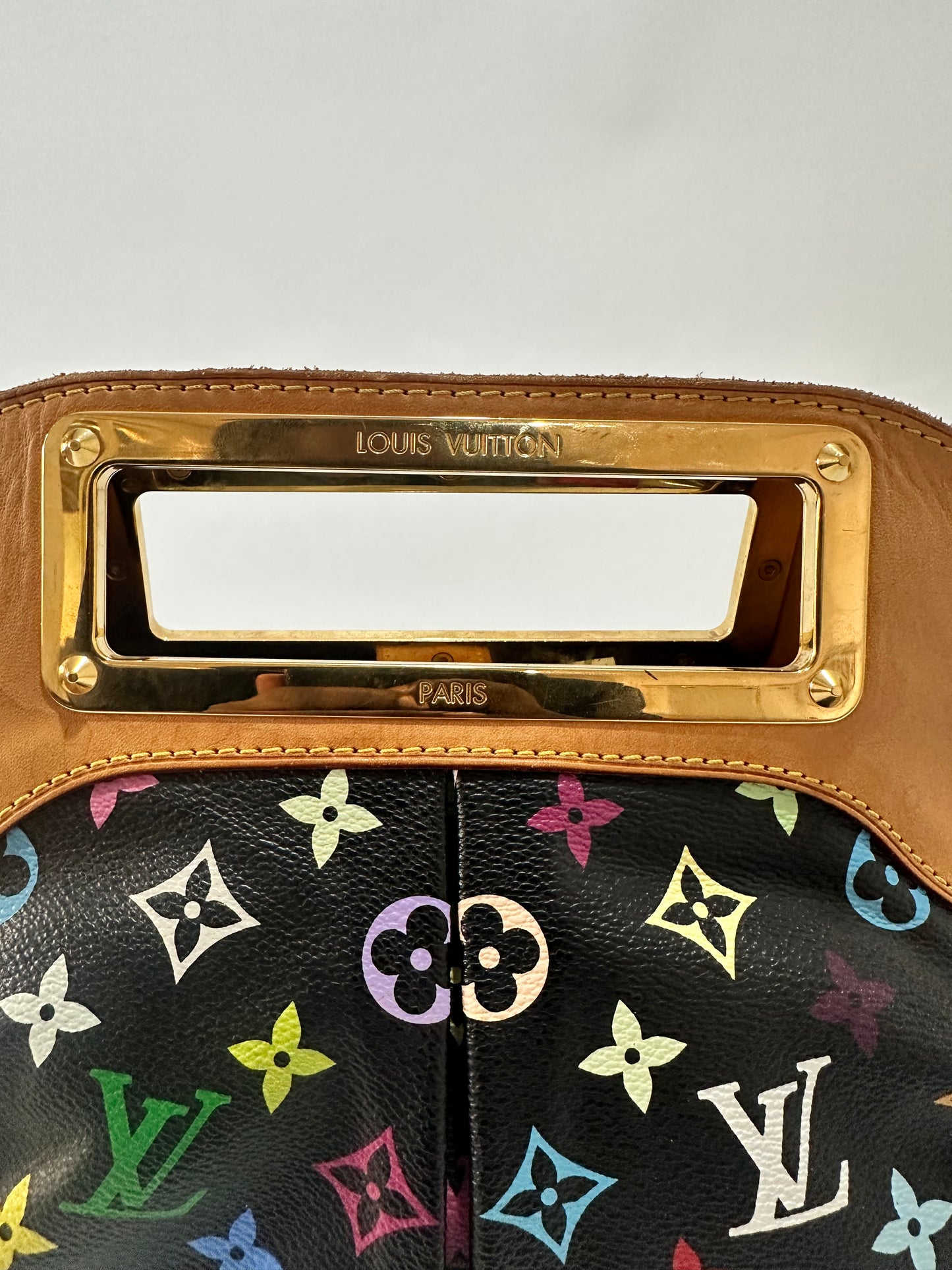 Louis Vuitton Black Multicolor Monogram Canvas Judy MM Bag