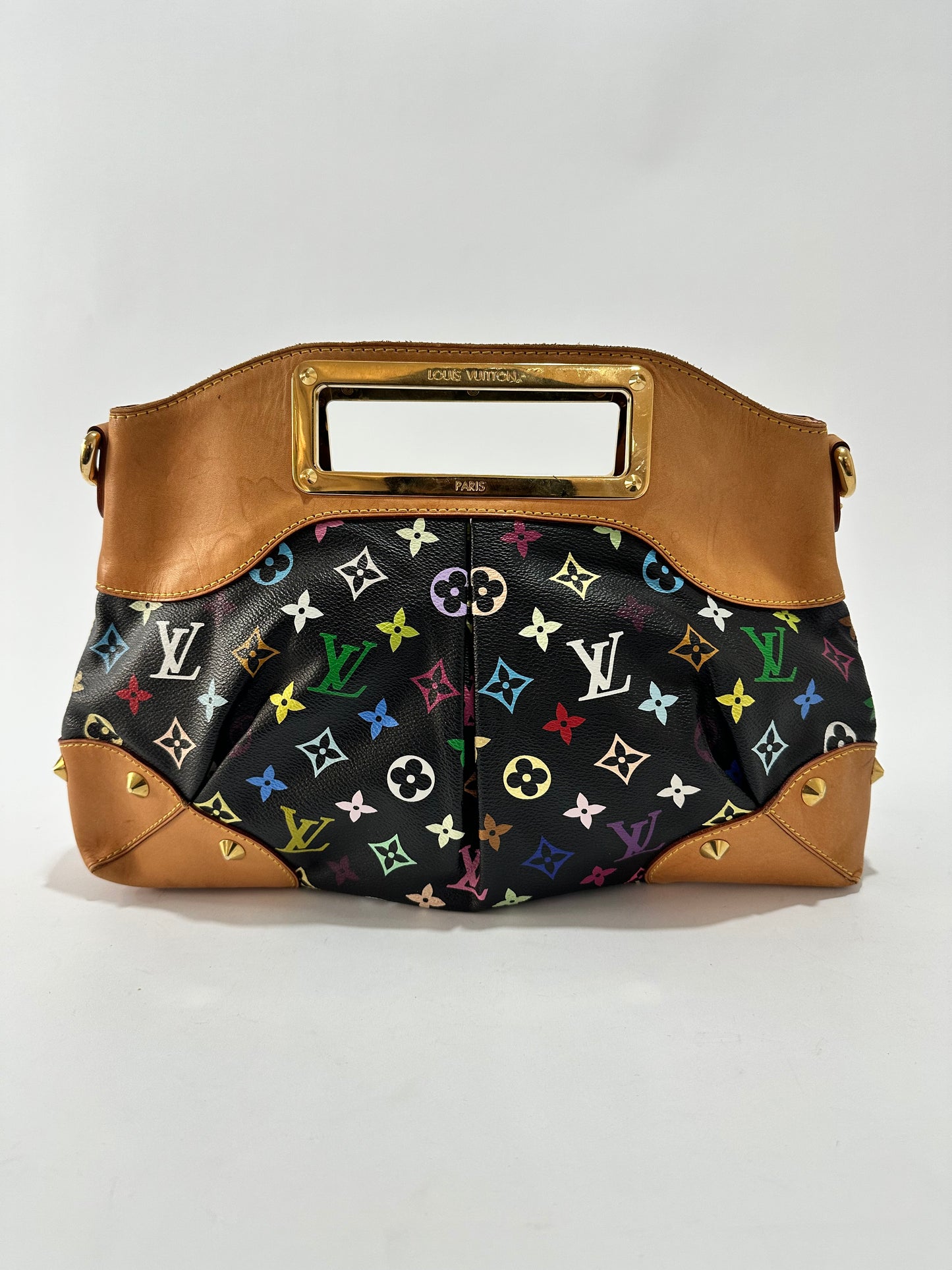 Louis Vuitton Black Multicolor Monogram Canvas Judy MM Bag