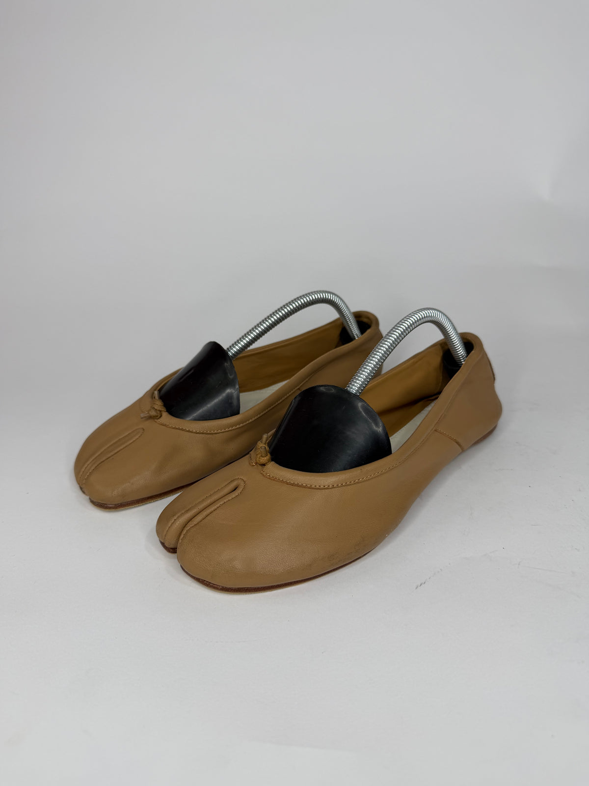 Maison Margiela Tabi Ballet Flats Brown Leather Split-Toe EU 36 / 6 US/ 3 UK