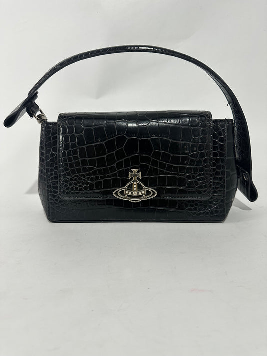 Vivienne Westwood Black Medium Patent Leather Hazel Top-Handle Bag