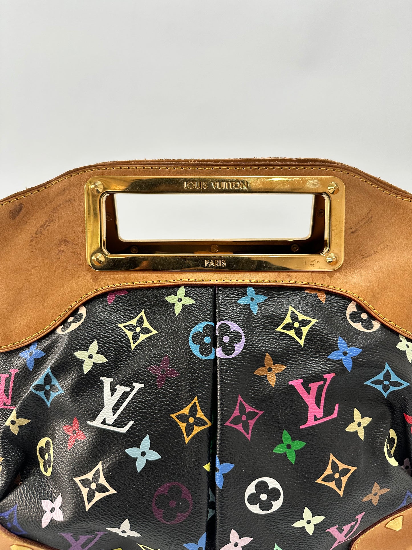 Louis Vuitton Black Multicolor Monogram Canvas Judy MM Bag