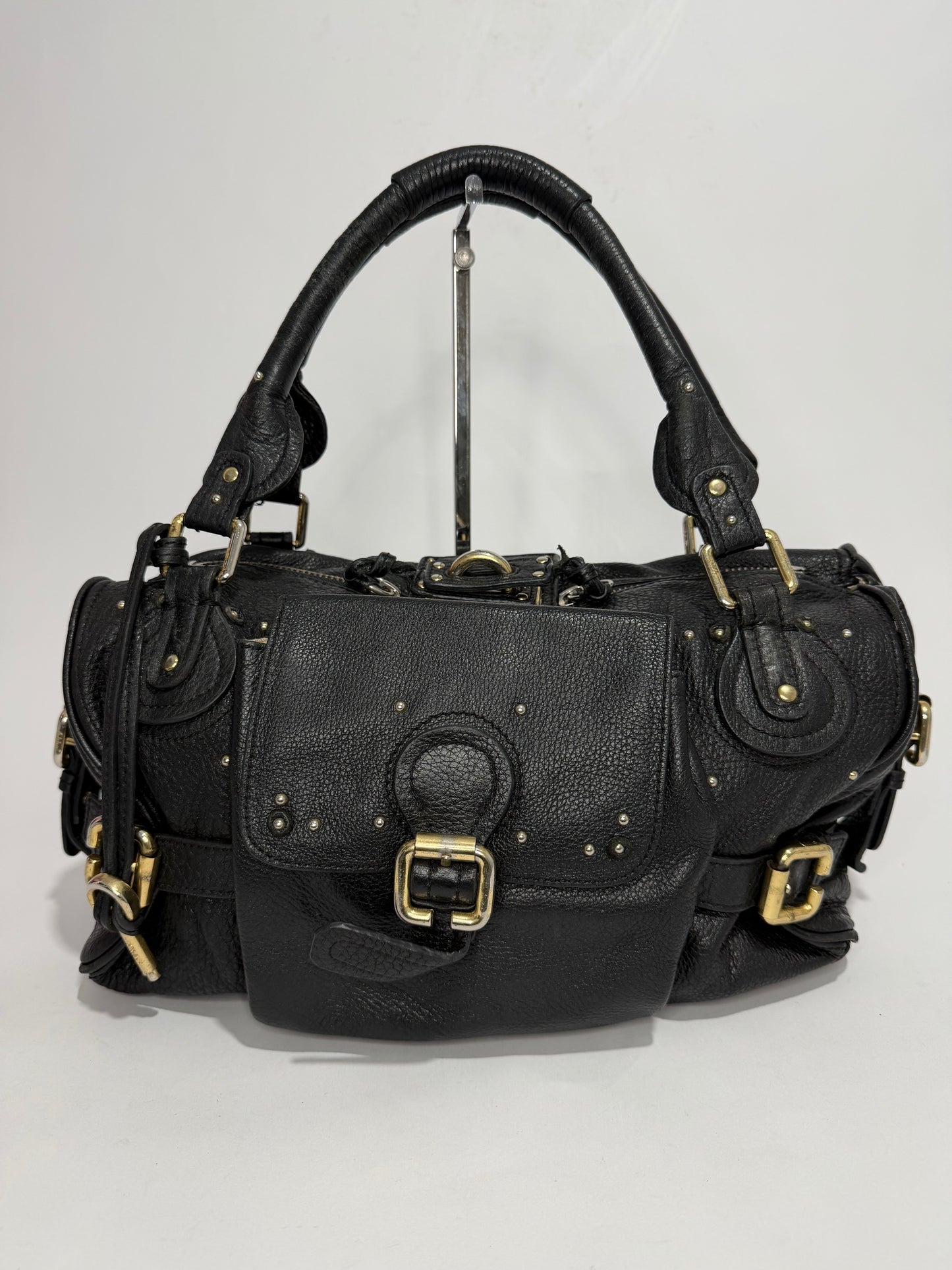 CHLOE Moka Leather Large Paddington Satchel Bag