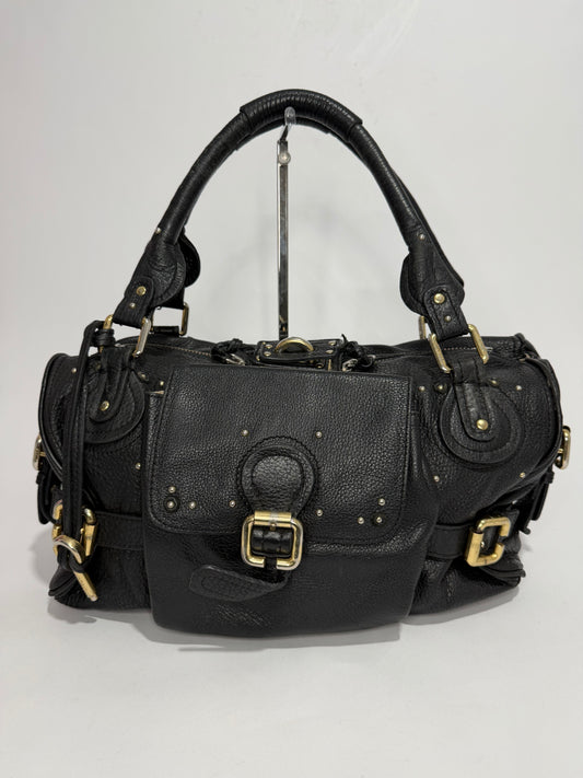 CHLOE Moka Leather Large Paddington Satchel Bag