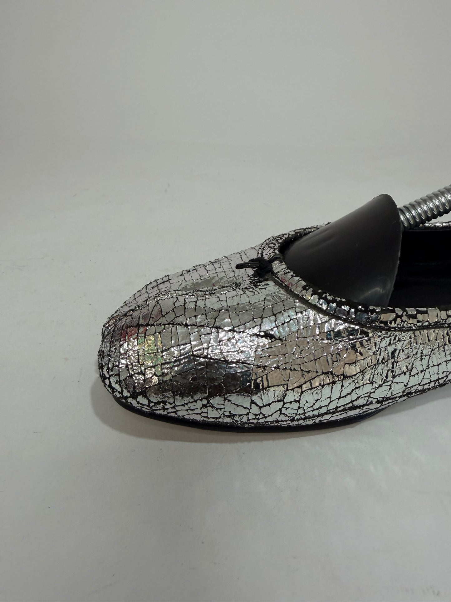 Maison Margiela Silver Tabi Mirror Ballerina Flats Size 37 EU/ 7 Us