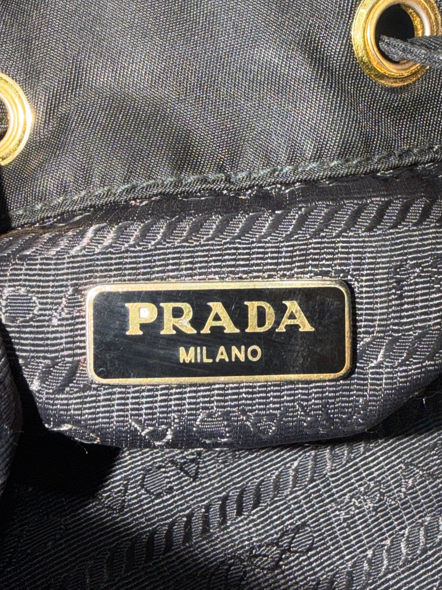 Prada Black Nylon Duet Top Handle Bag