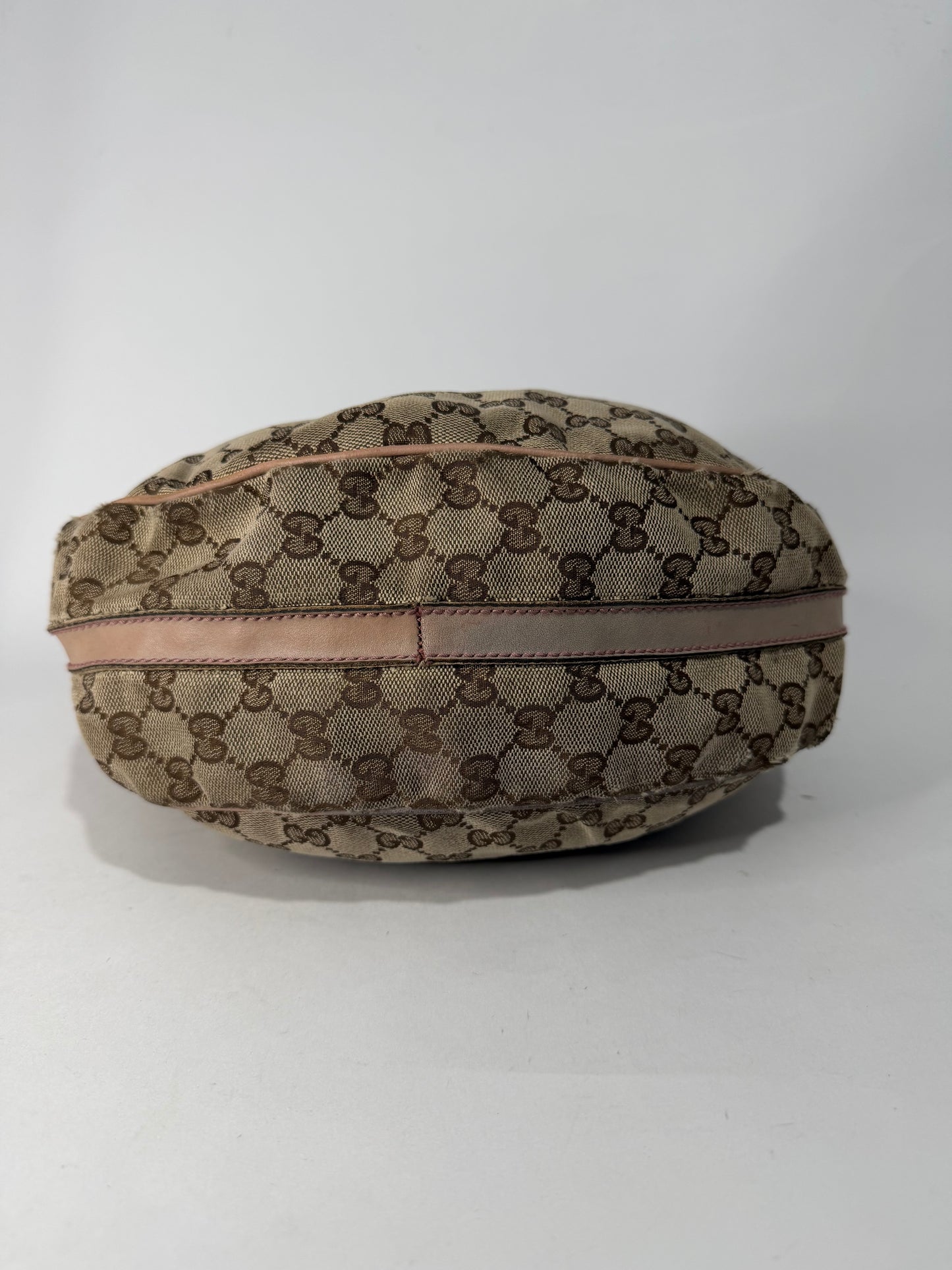 Gucci Beige/Bronze GG Canvas and Leather GG Twins Medium Hobo