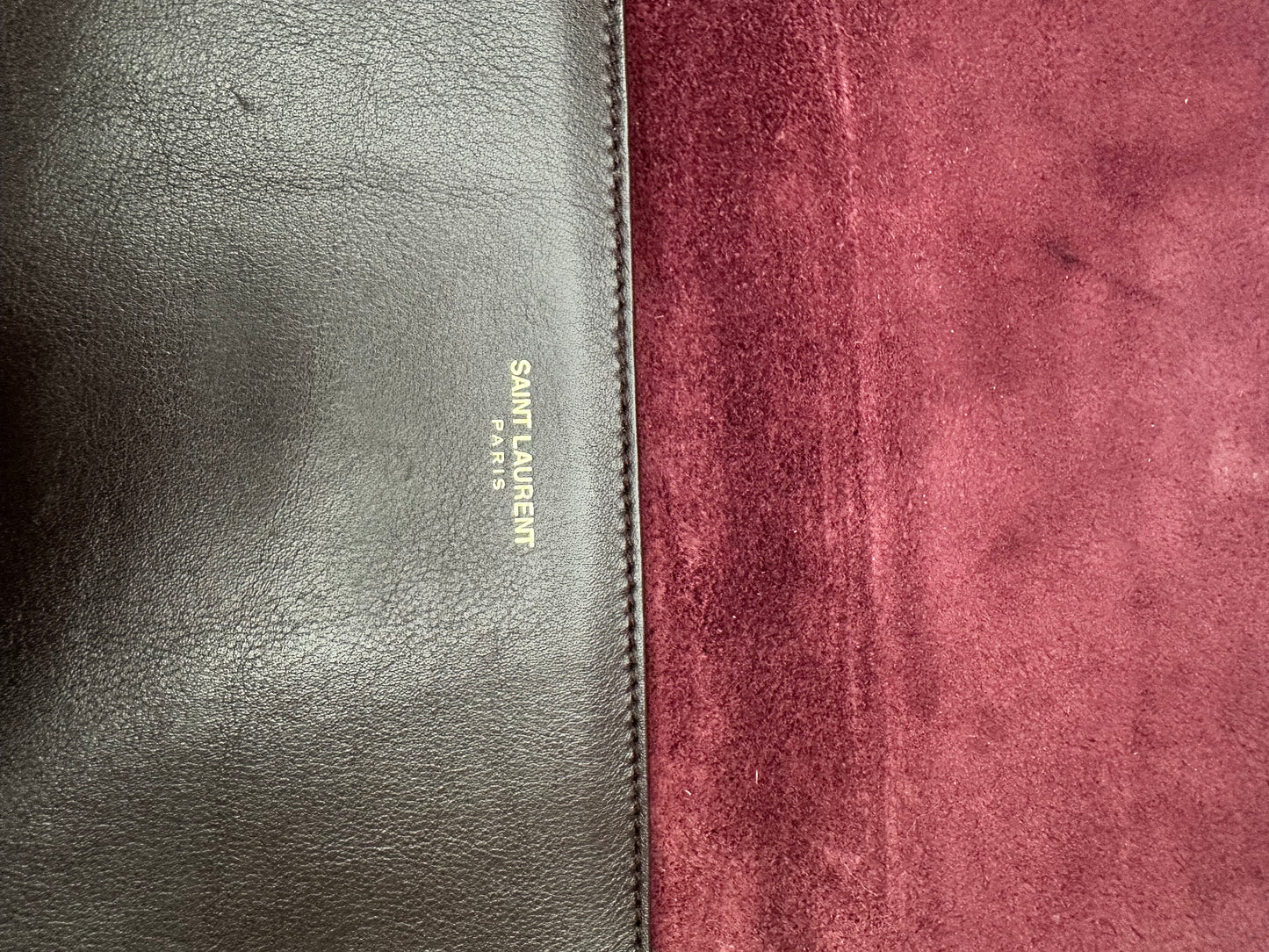 Saint Laurent Brown Leather Y-Ligne Clutch