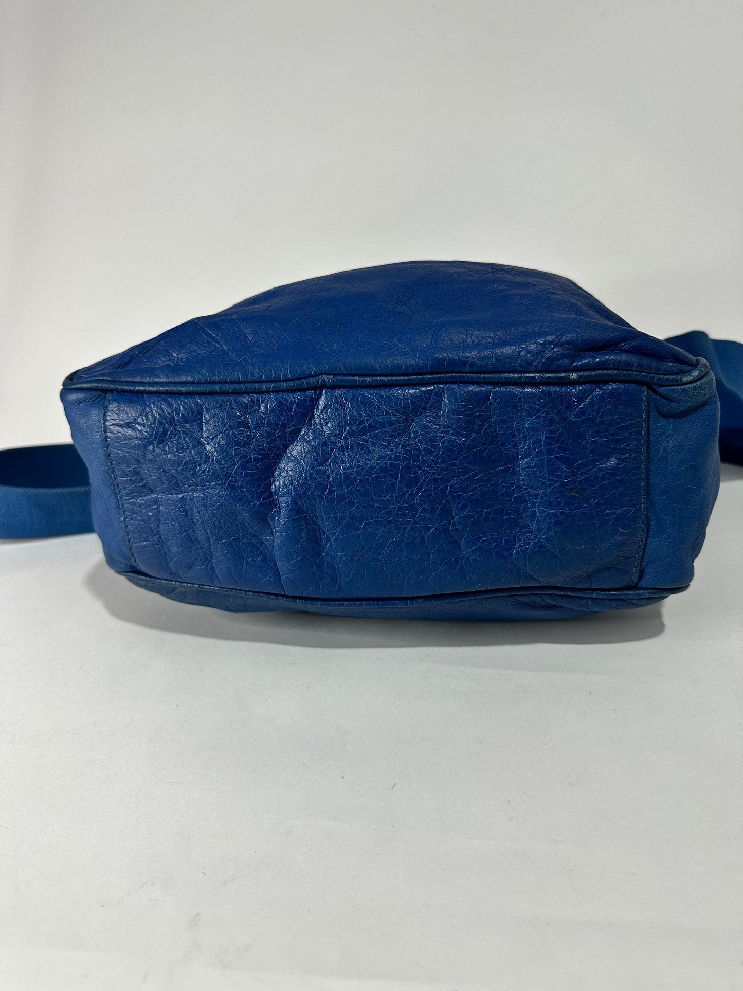BALENCIAGA
Blue Lazuli Lambskin Leather Classic Reporter Bag
