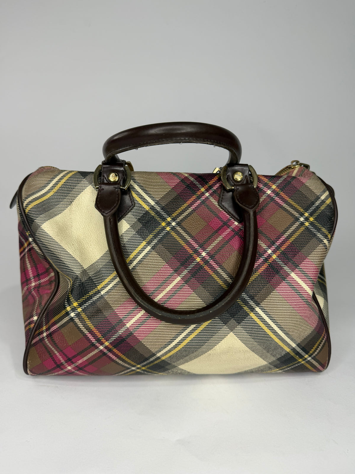 Vivienne Westwood
Leather Trim Coated Canvas Handle Bag