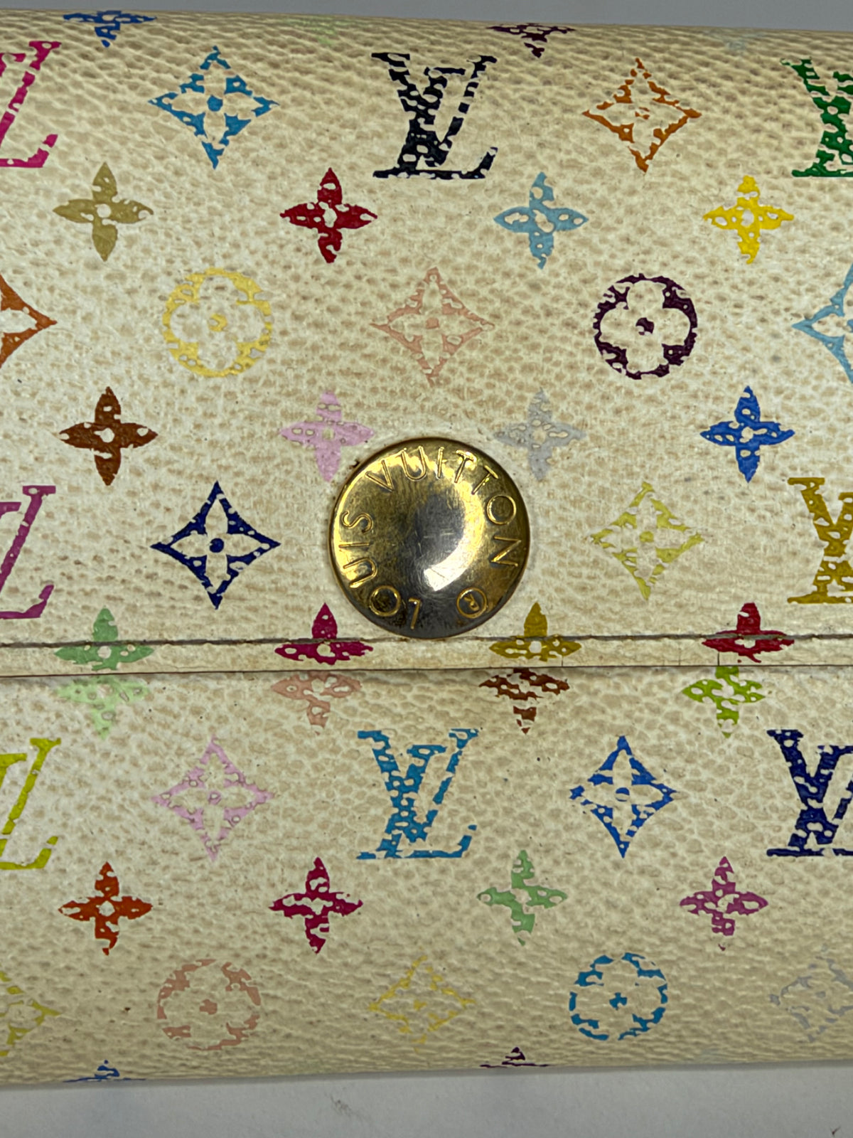 Louis Vuitton White Monogram Multicolore Canvas Sarah Wallet