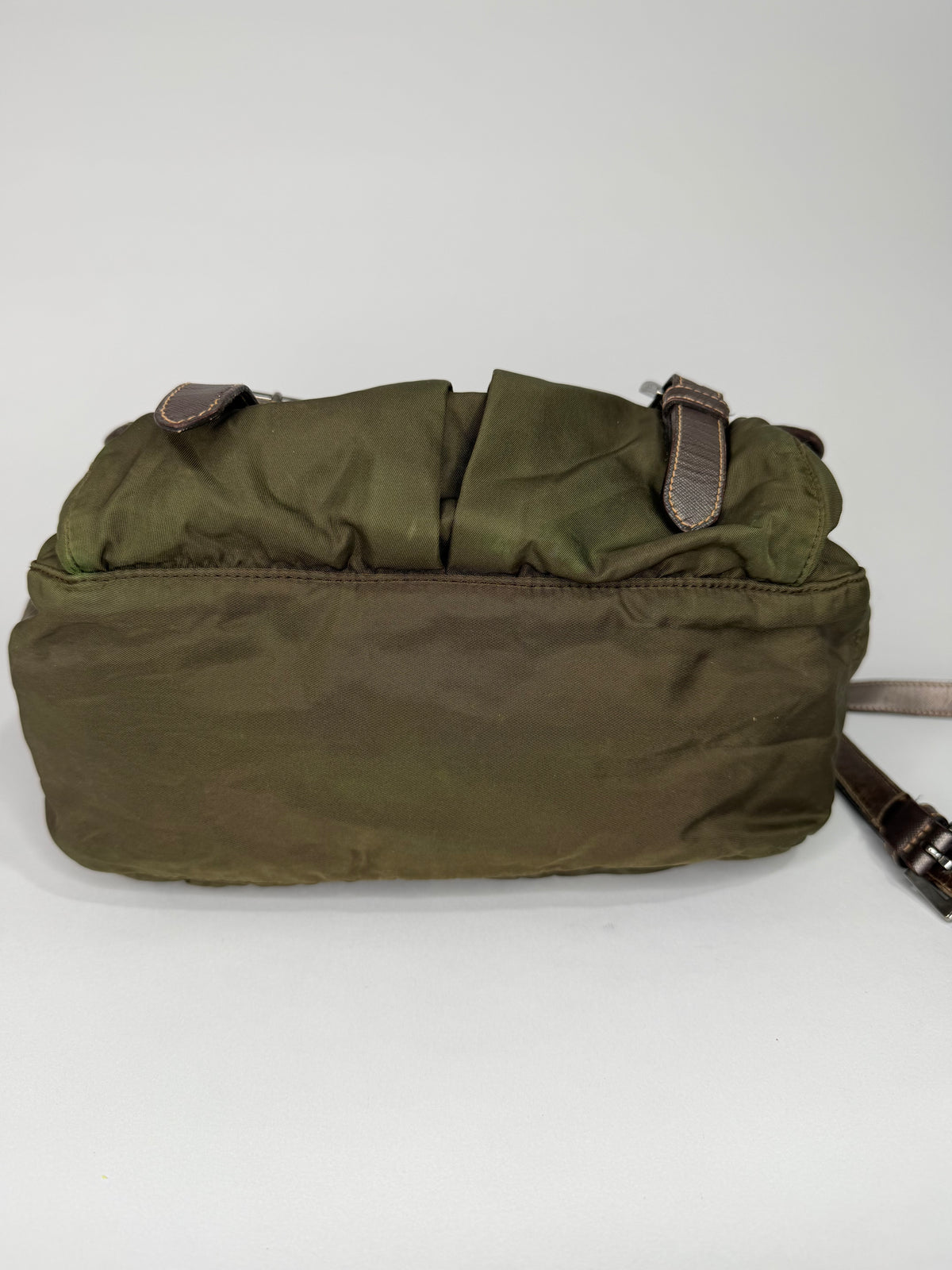 PRADA
Beige Nylon And Leather Medium Messenger Bag