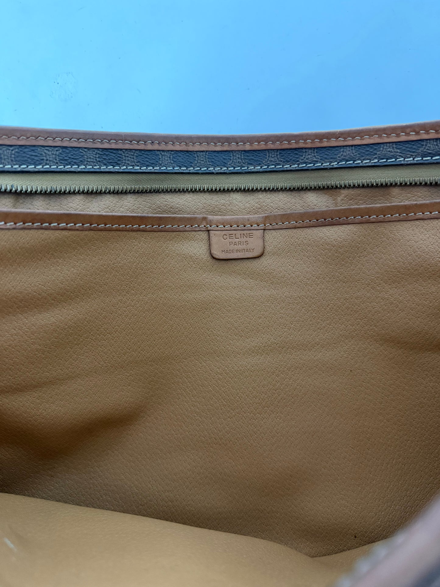 Vintage Celine Brown Macadam Clutch