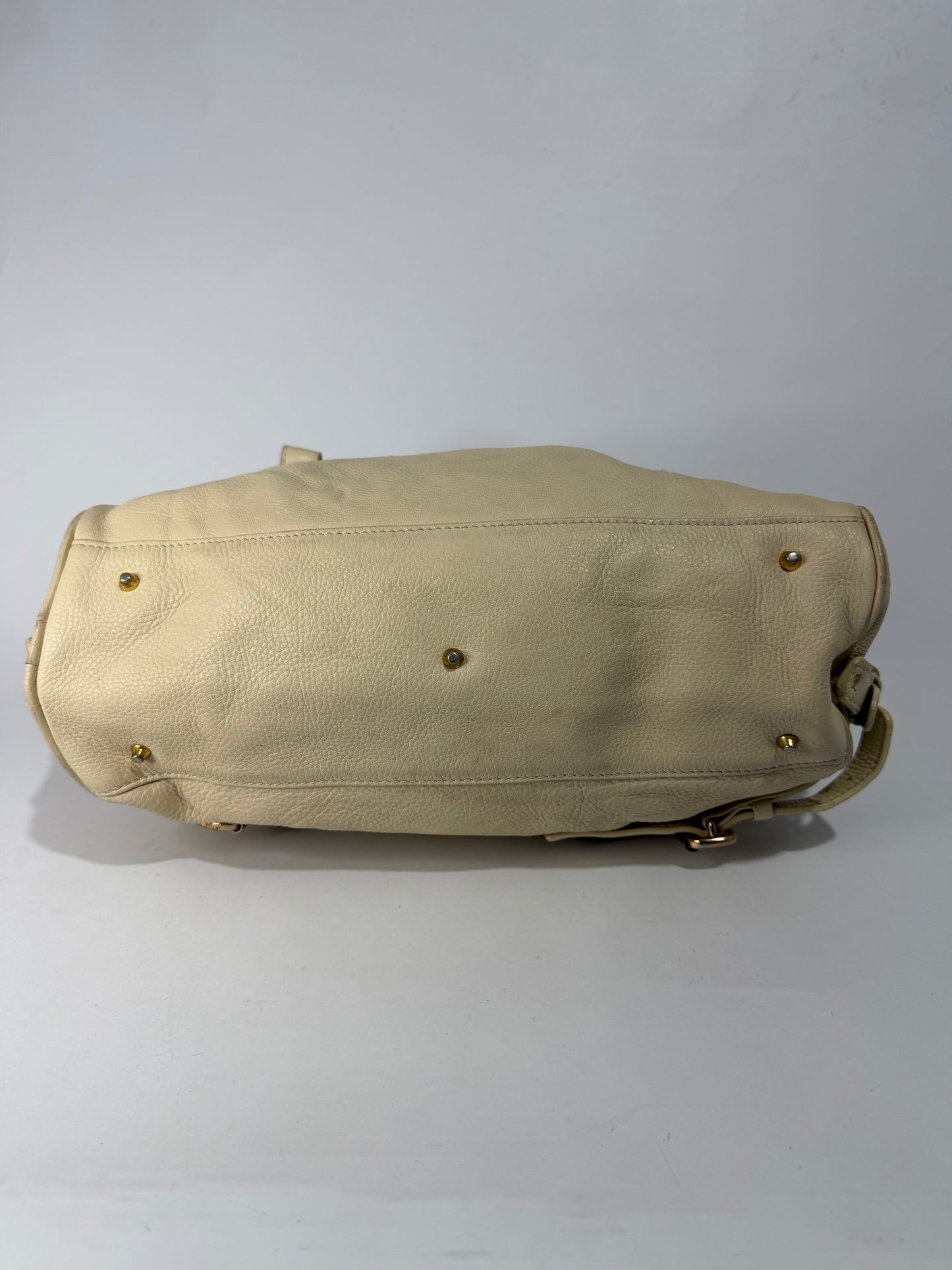 CHLOE Off White Leather Medium Paddington Satchel Bag
