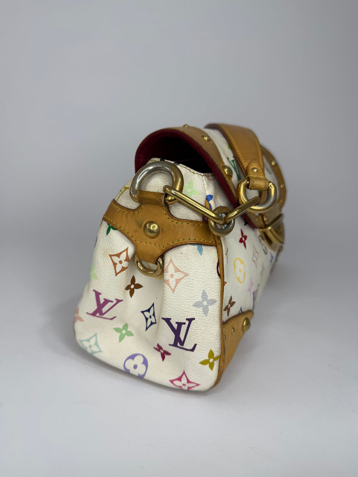 Louis Vuitton White Mulitcolore Monogram Beverly MM