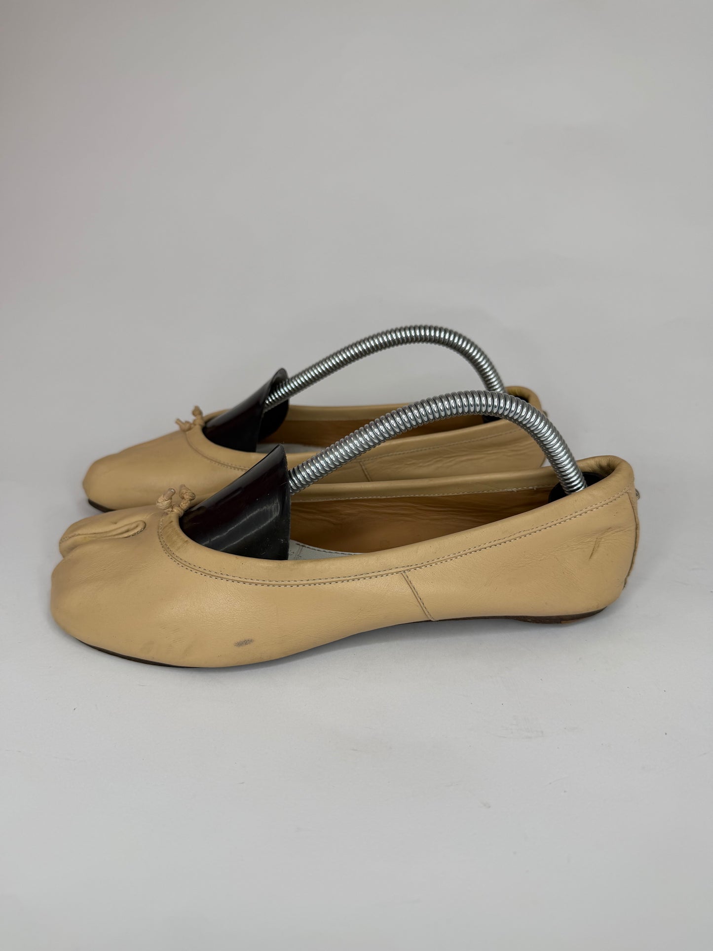 Maison Margiela Tabi Ballet Flats Brown Leather Split-Toe EU 35 / 5 US/ 2 UK